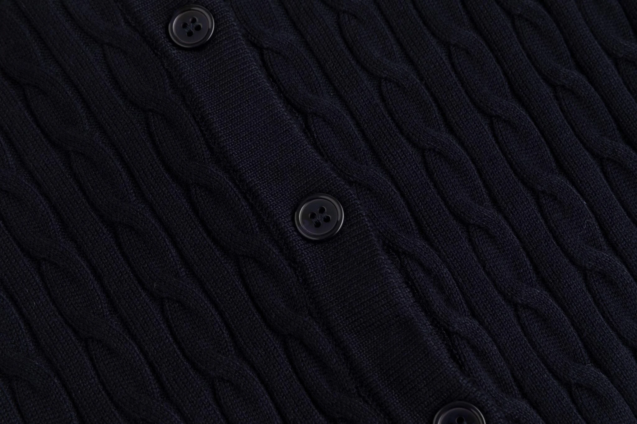 Cable Knit Cardigan - Blue - Image 4