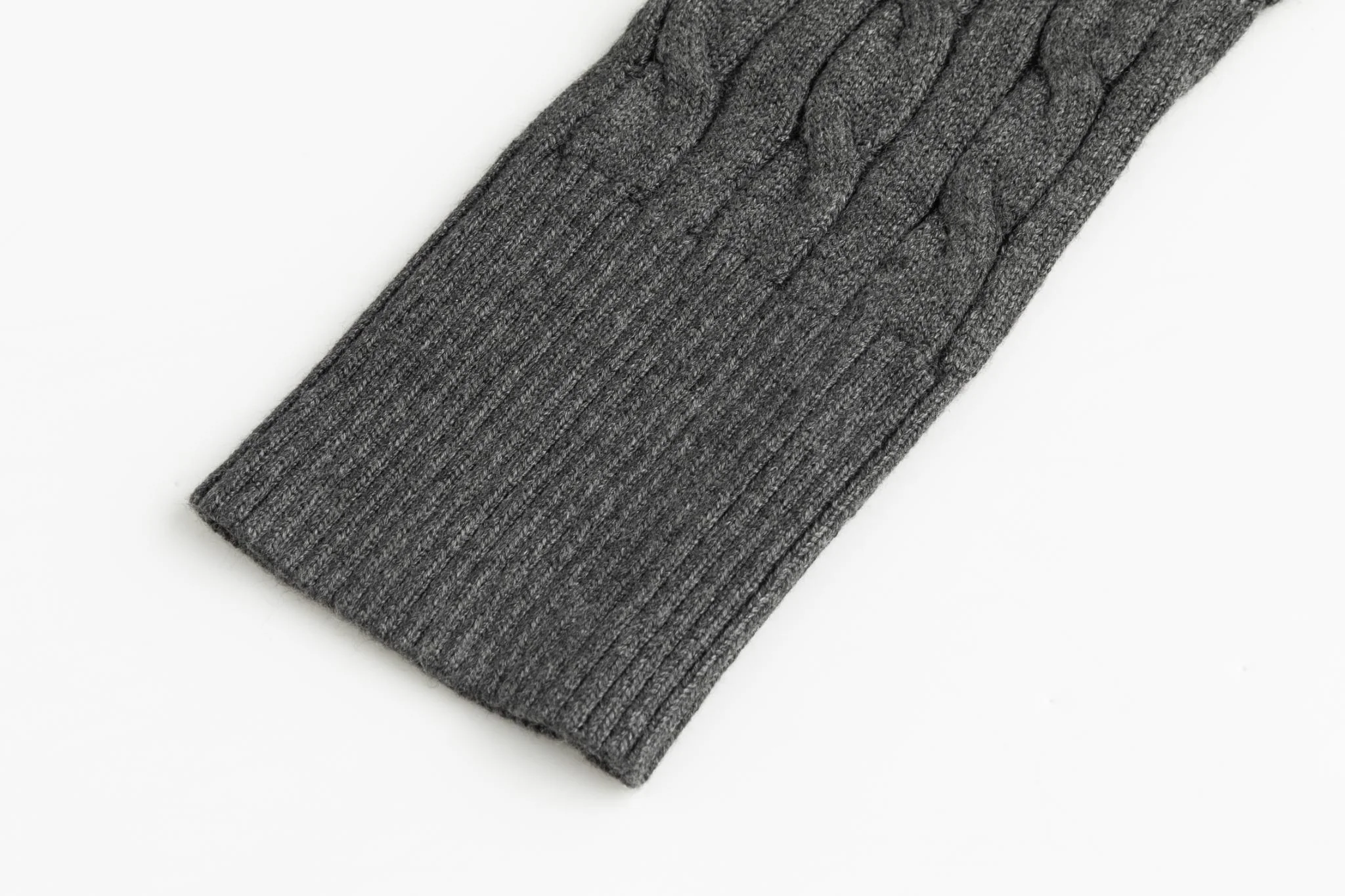 Cable Knit Cardigan - Grey - Image 5