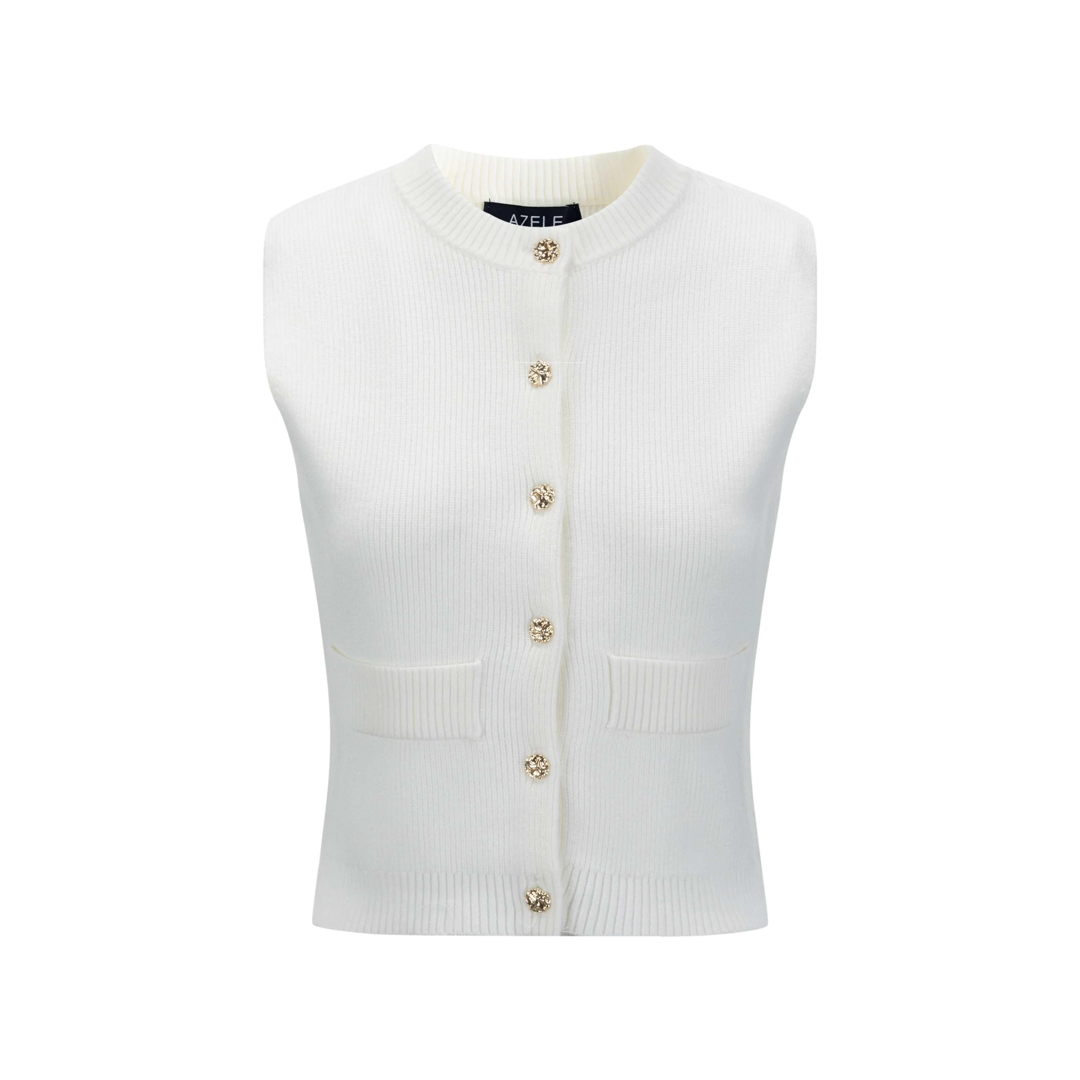 Cardi Vest - Ivory - Image 2