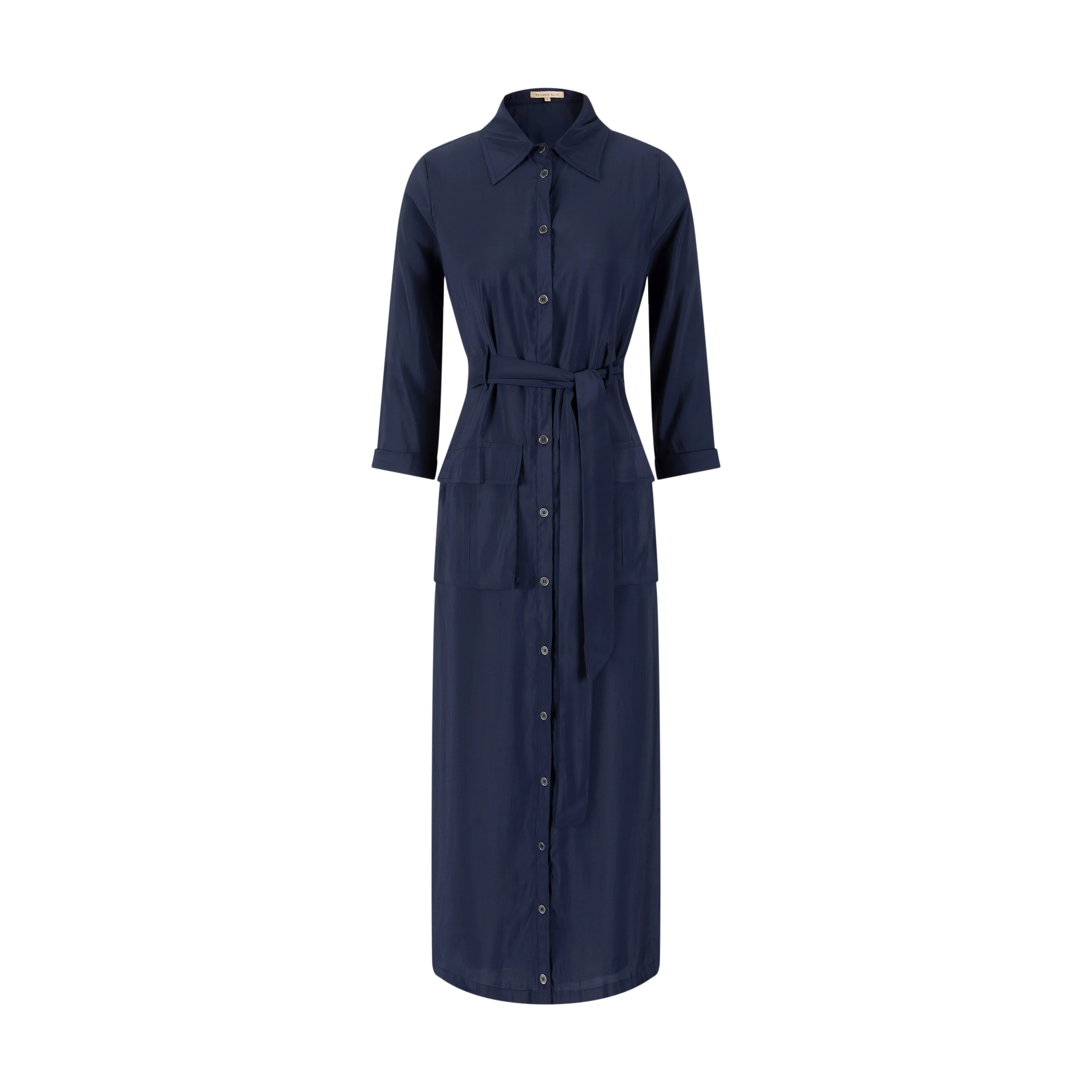 Cargo Linen Dress- Midnight - Image 2