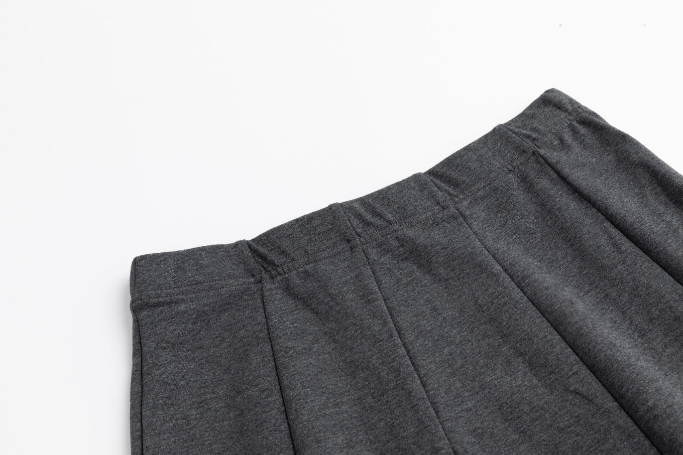 Circle Paneled Skirt- Dark Heather Grey - Image 3
