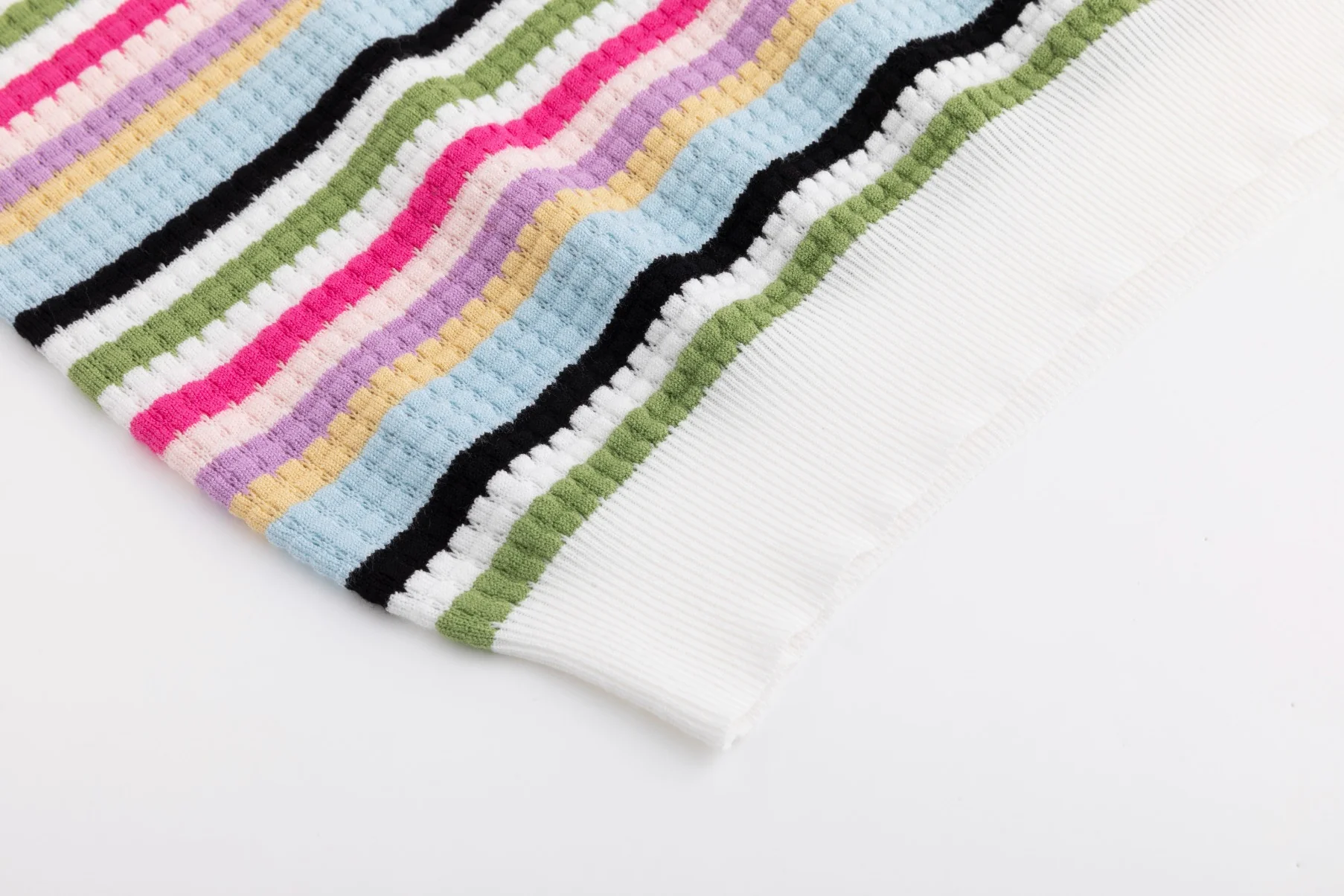 Colorful Striped Knit Top - Image 6