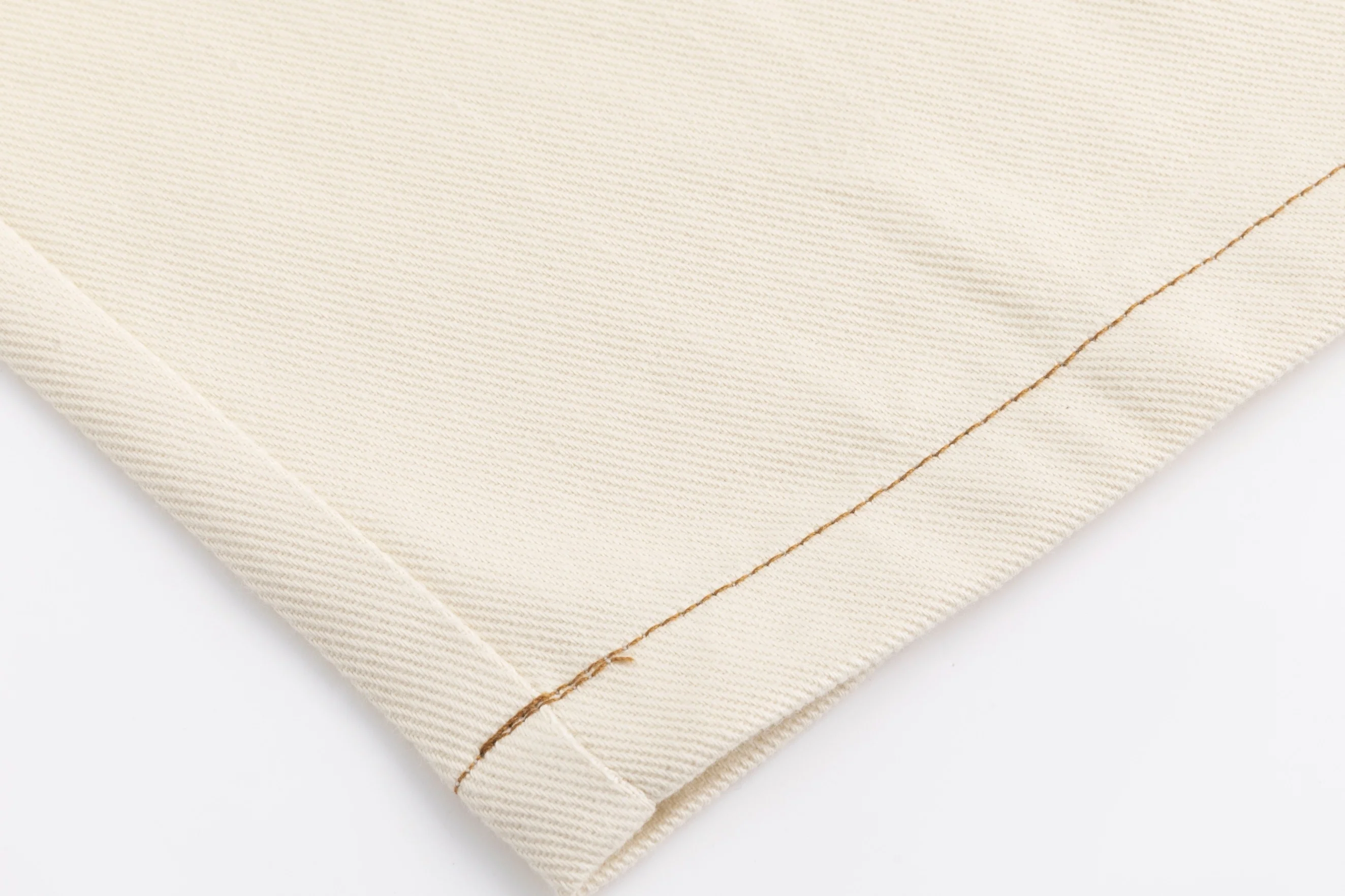 Contrast Stitch Denim Skirt - Ivory - Image 4