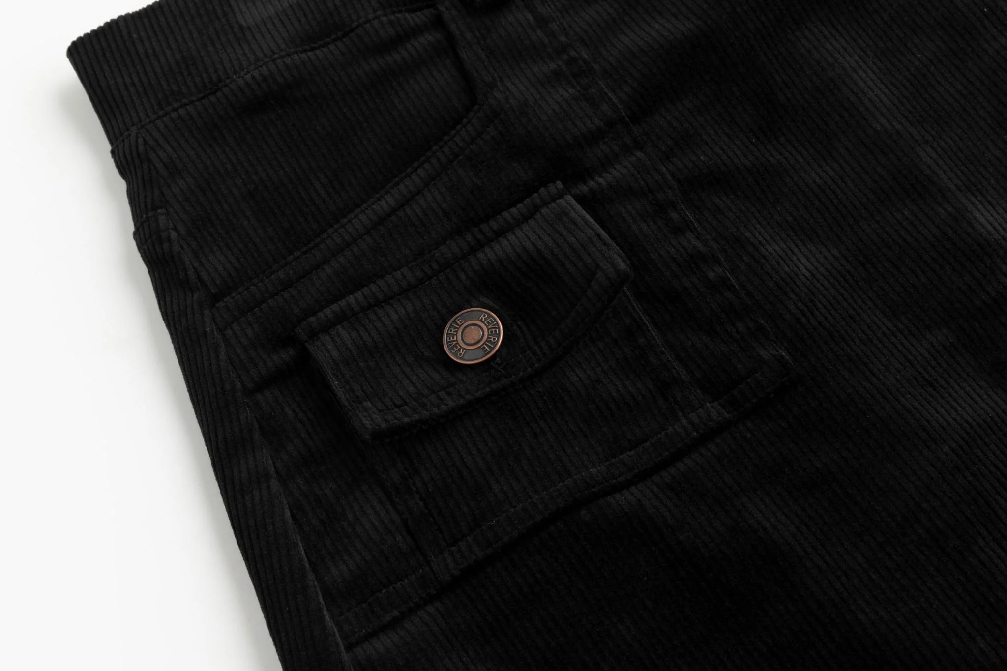 Corduroy Straight Skirt - Black - Image 4