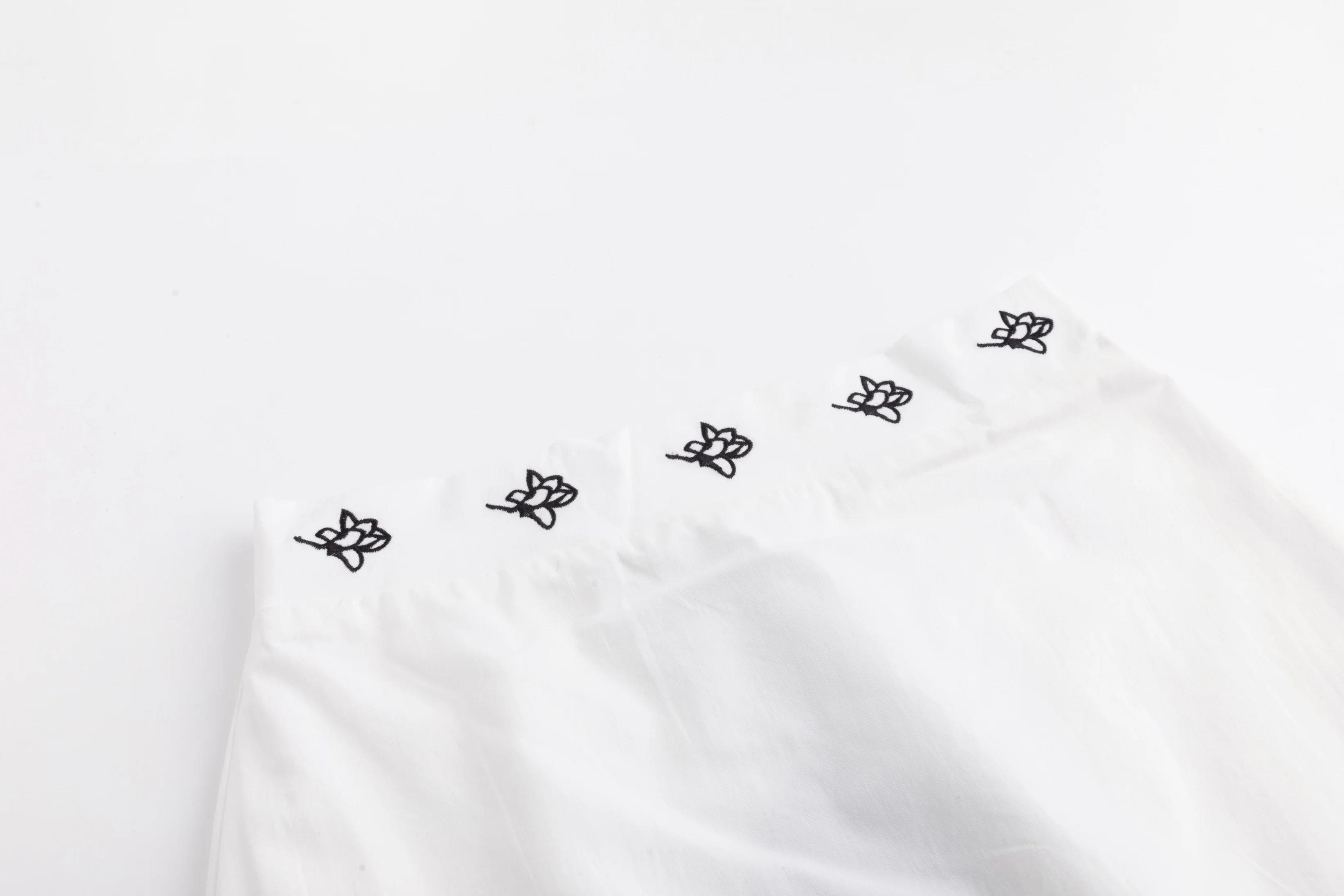 Cotton Skirt With Embroidered Waistband - Ivory - Image 4