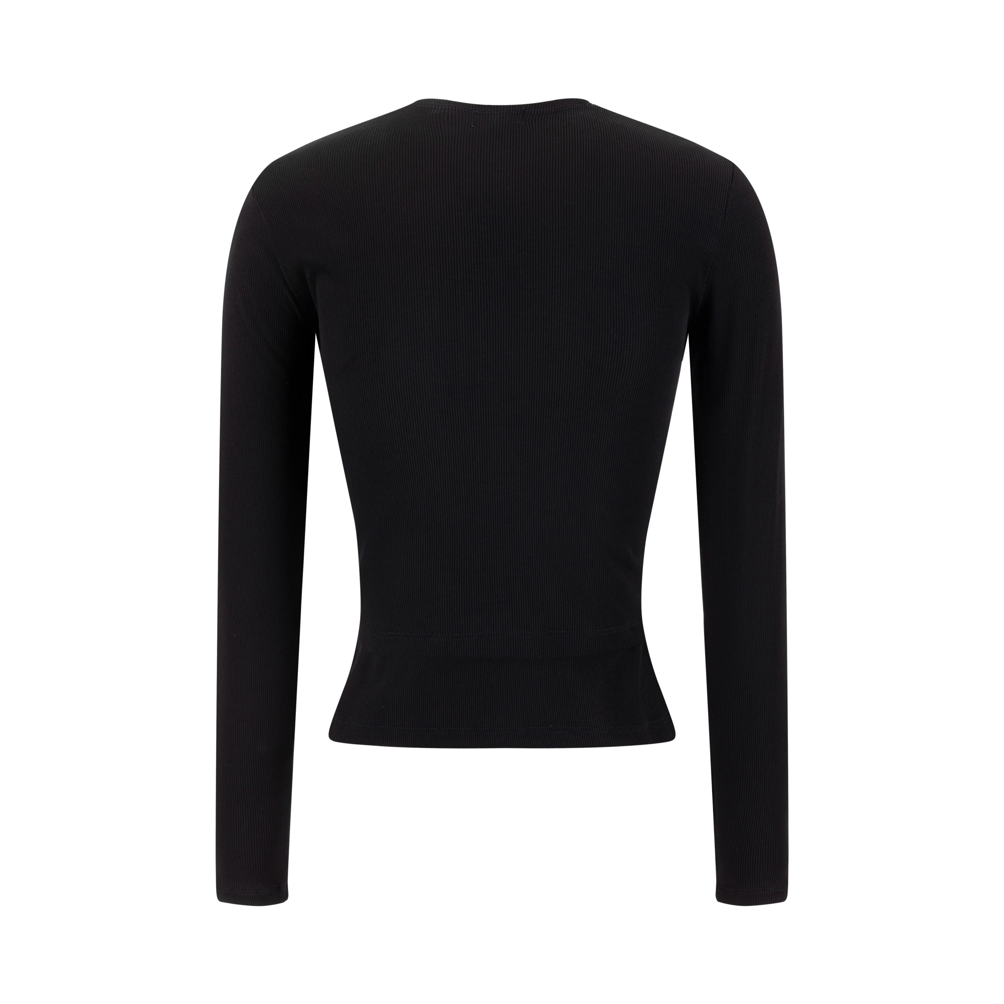 Cropped Ribbed Twin Set - Black - Image 2