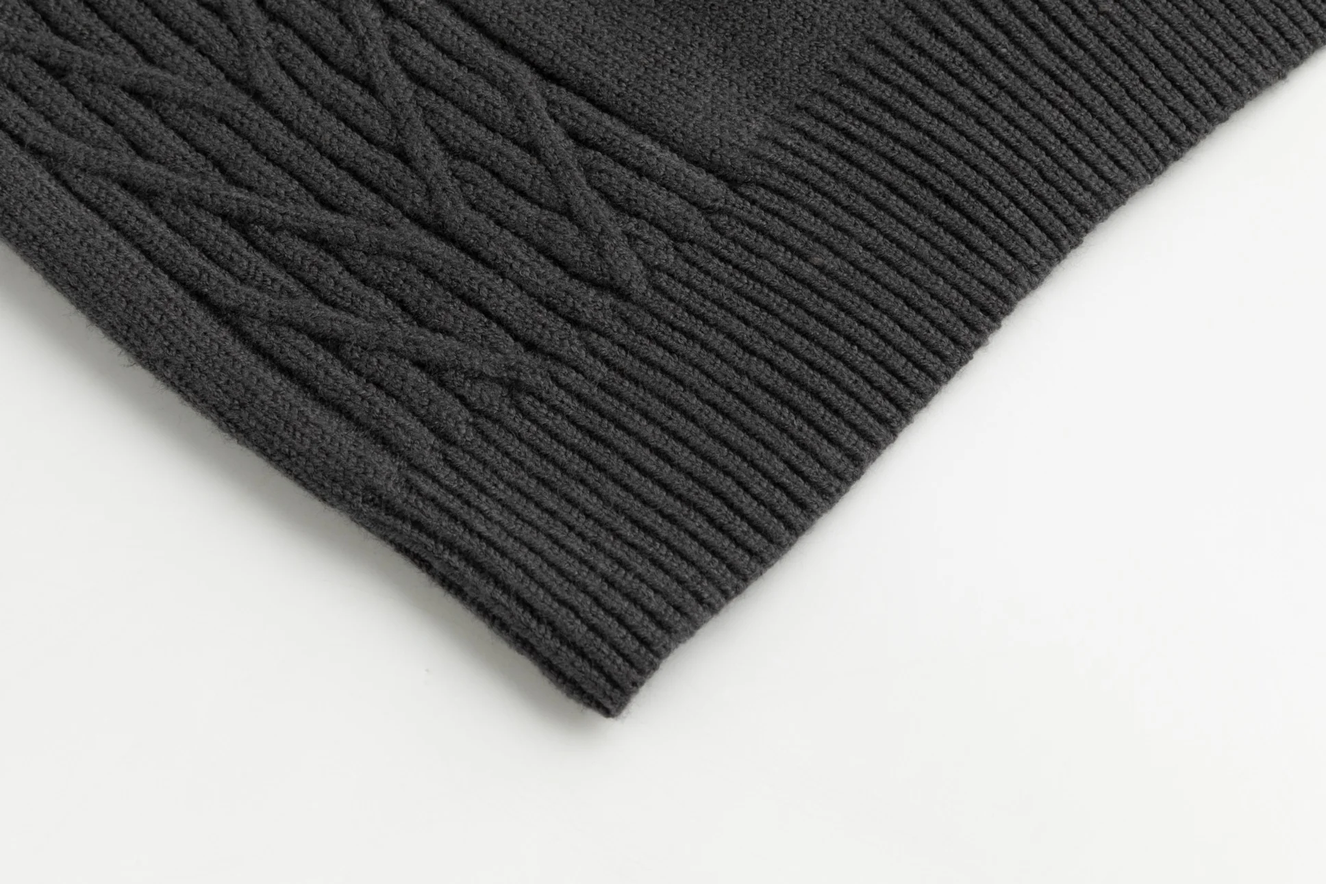 Cropped Textured Sweater - Heather Gray - Image 5