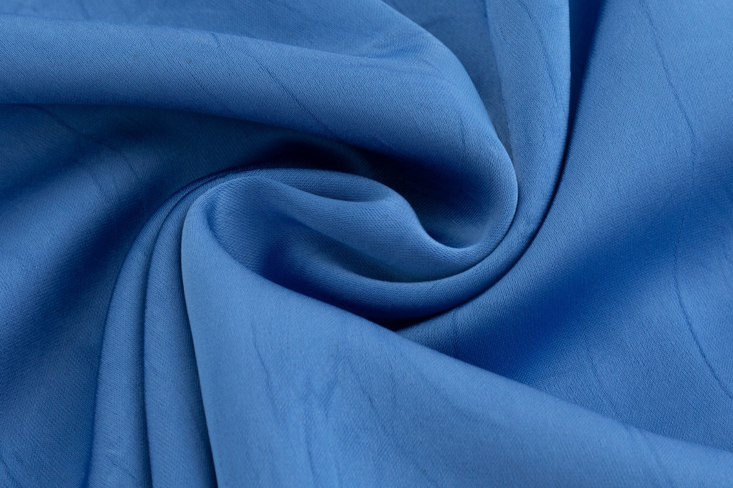 Crushed Satin Skirt - Blue - Image 5