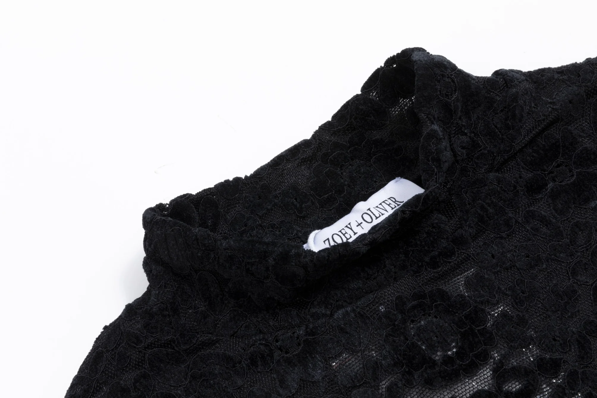 Cut Velvet Mock-Neck Top - Image 3