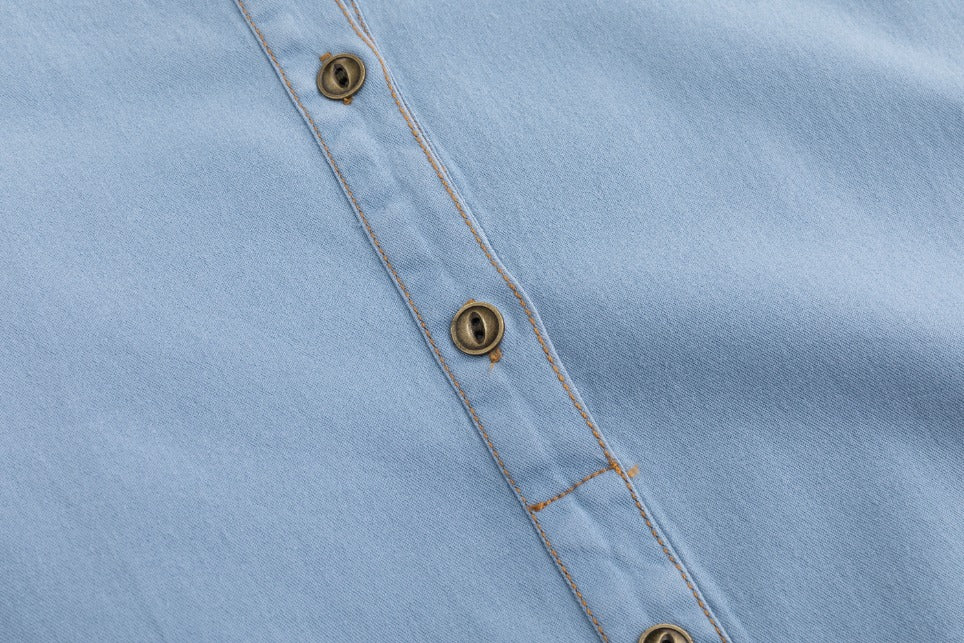 Denim Fringed Flap Skirt - Image 6