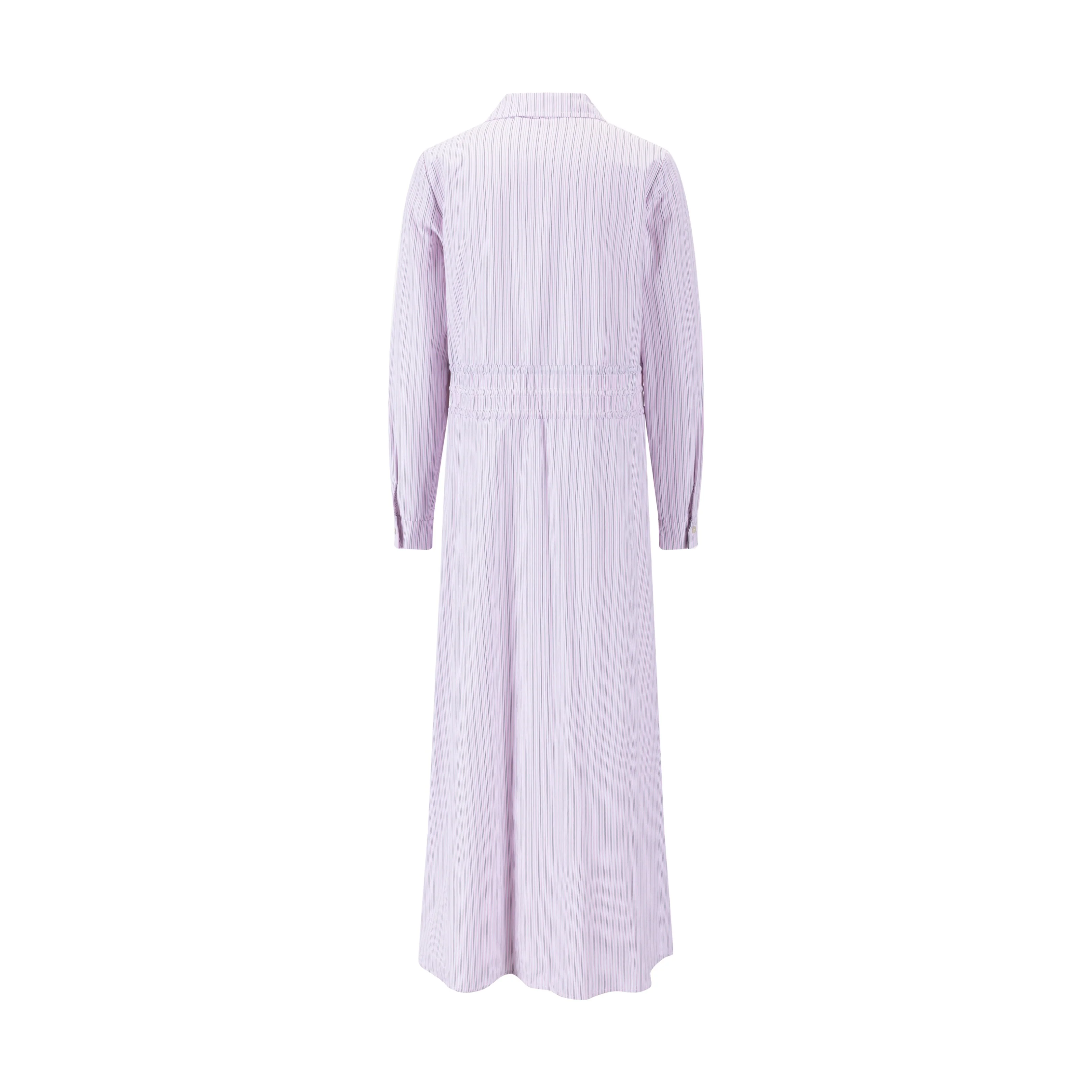 Drawstring Detail Striped Dress - Pink - Image 3