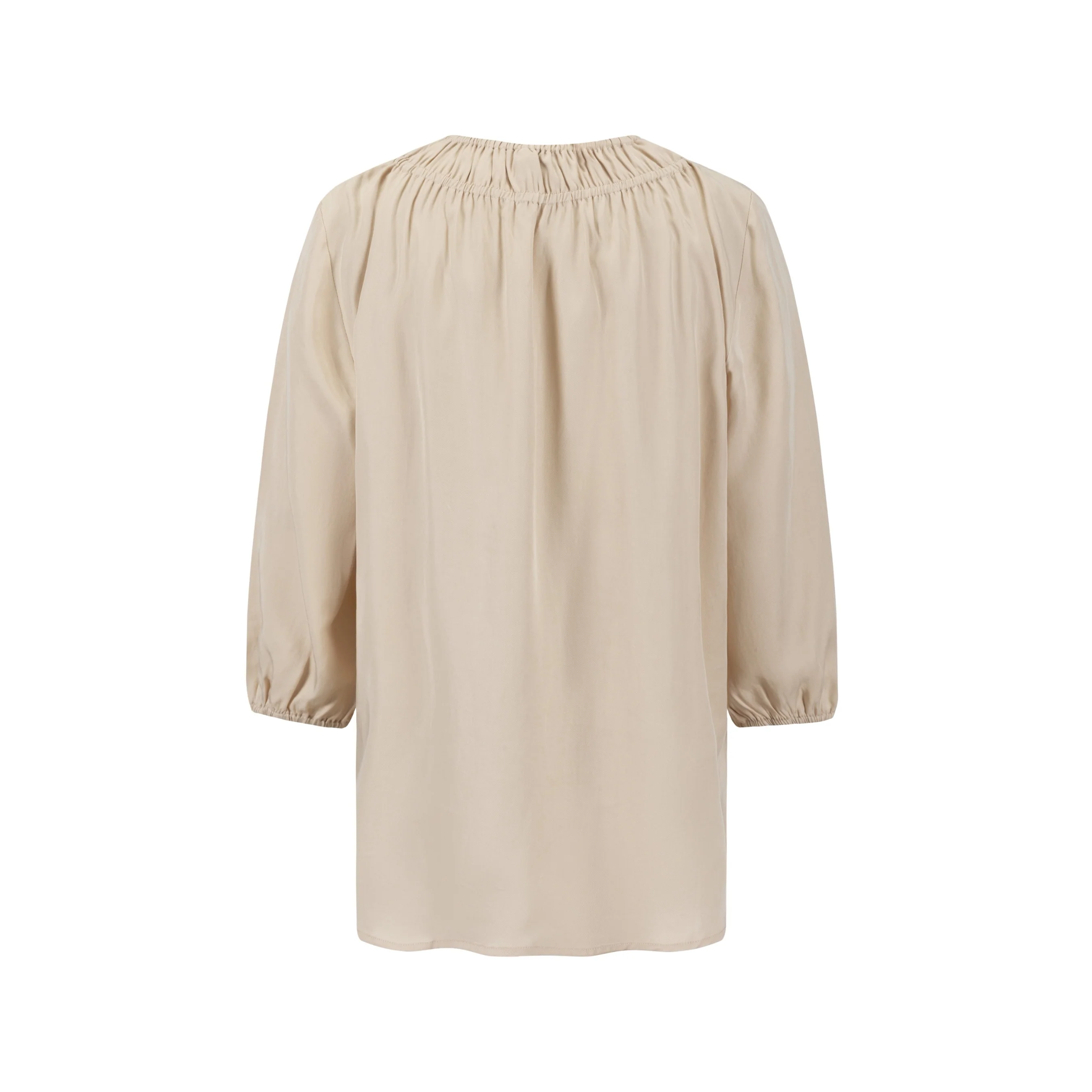 Drawstring Neckline Top- Parchment - Image 3