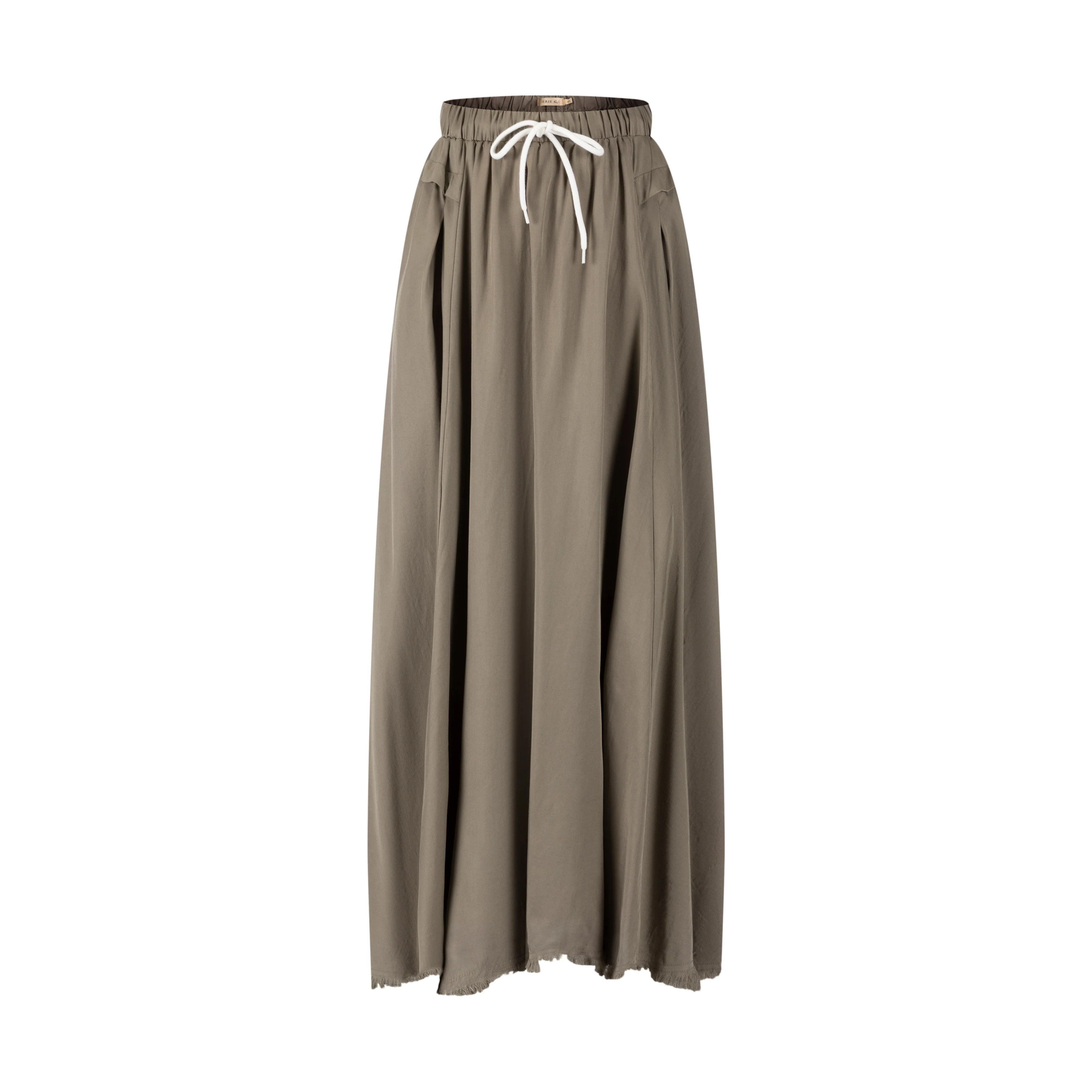 Drawstring Waistband Skirt- Fawn - Image 2