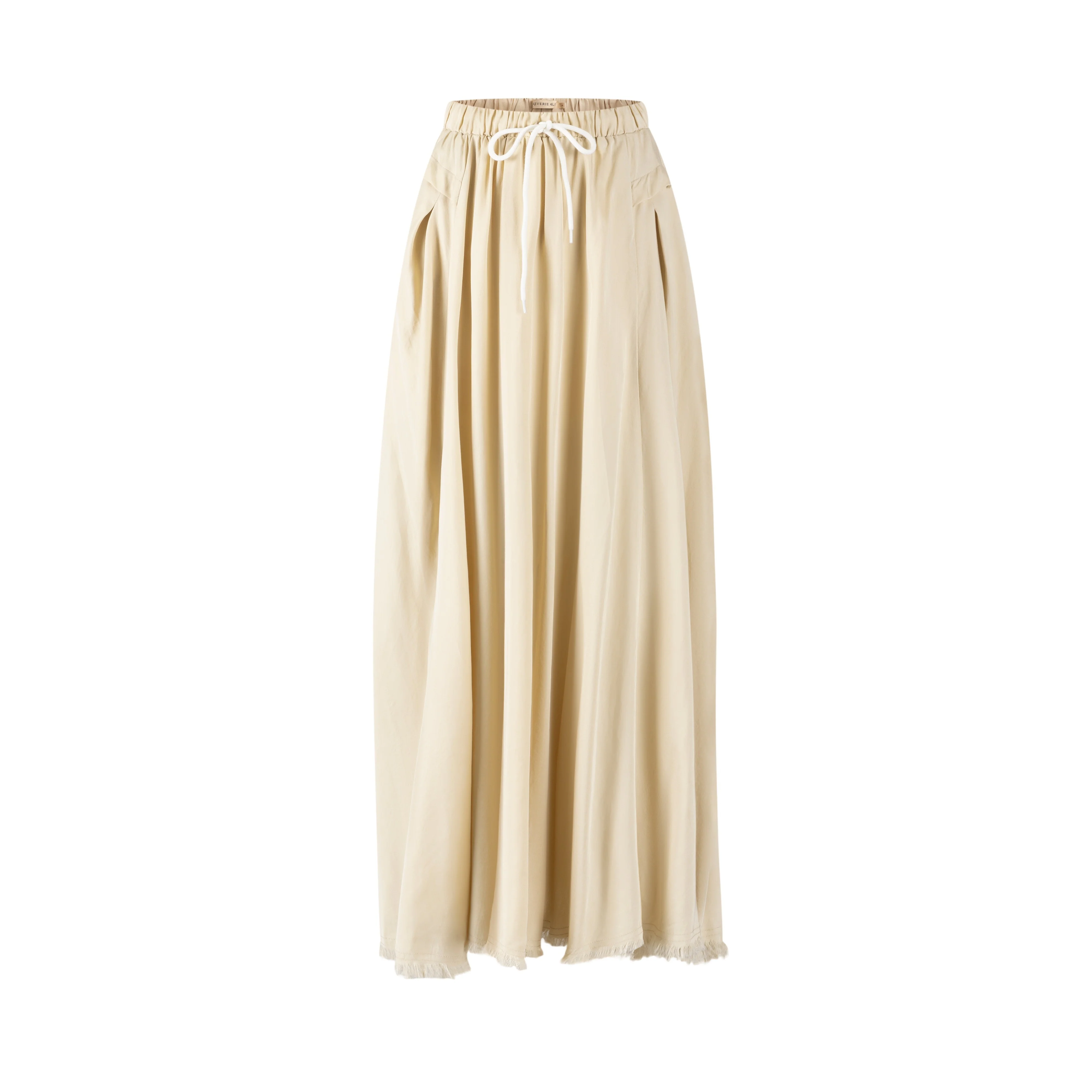 Drawstring Waistband Skirt- Parchment - Image 2