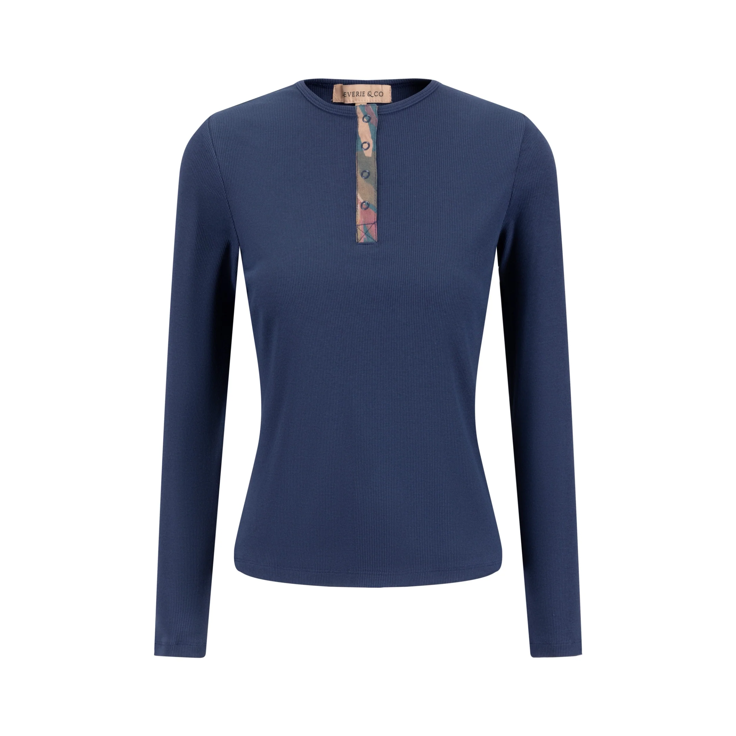 Elbow Patch T Shirt - Midnight - Image 3