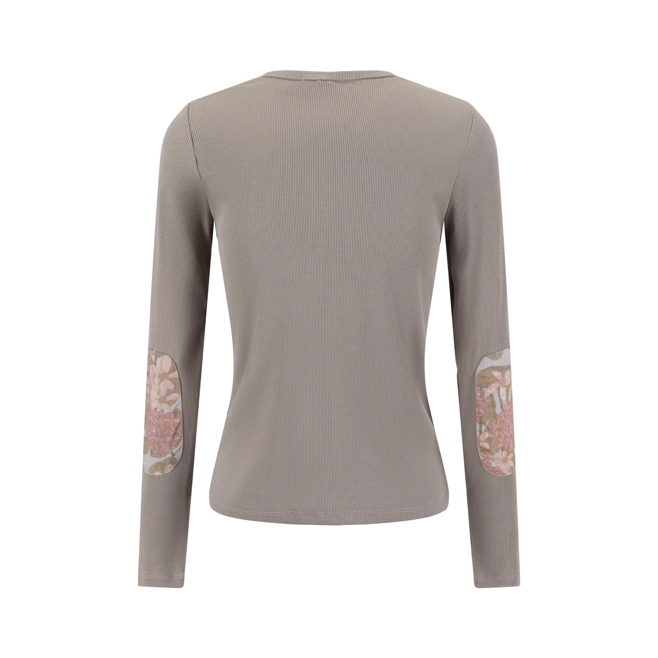 Elbow Patch T Shirt - Stone - Image 3