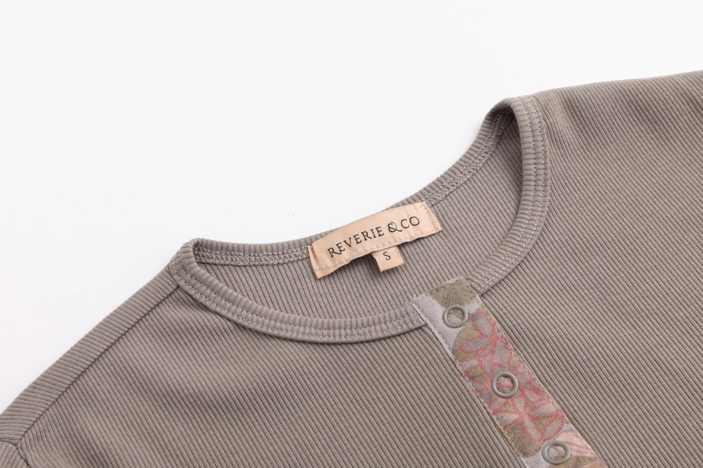 Elbow Patch T Shirt - Stone - Image 4