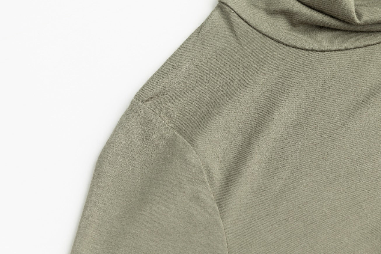 Flat Mock Neck - Sage Green - Image 3