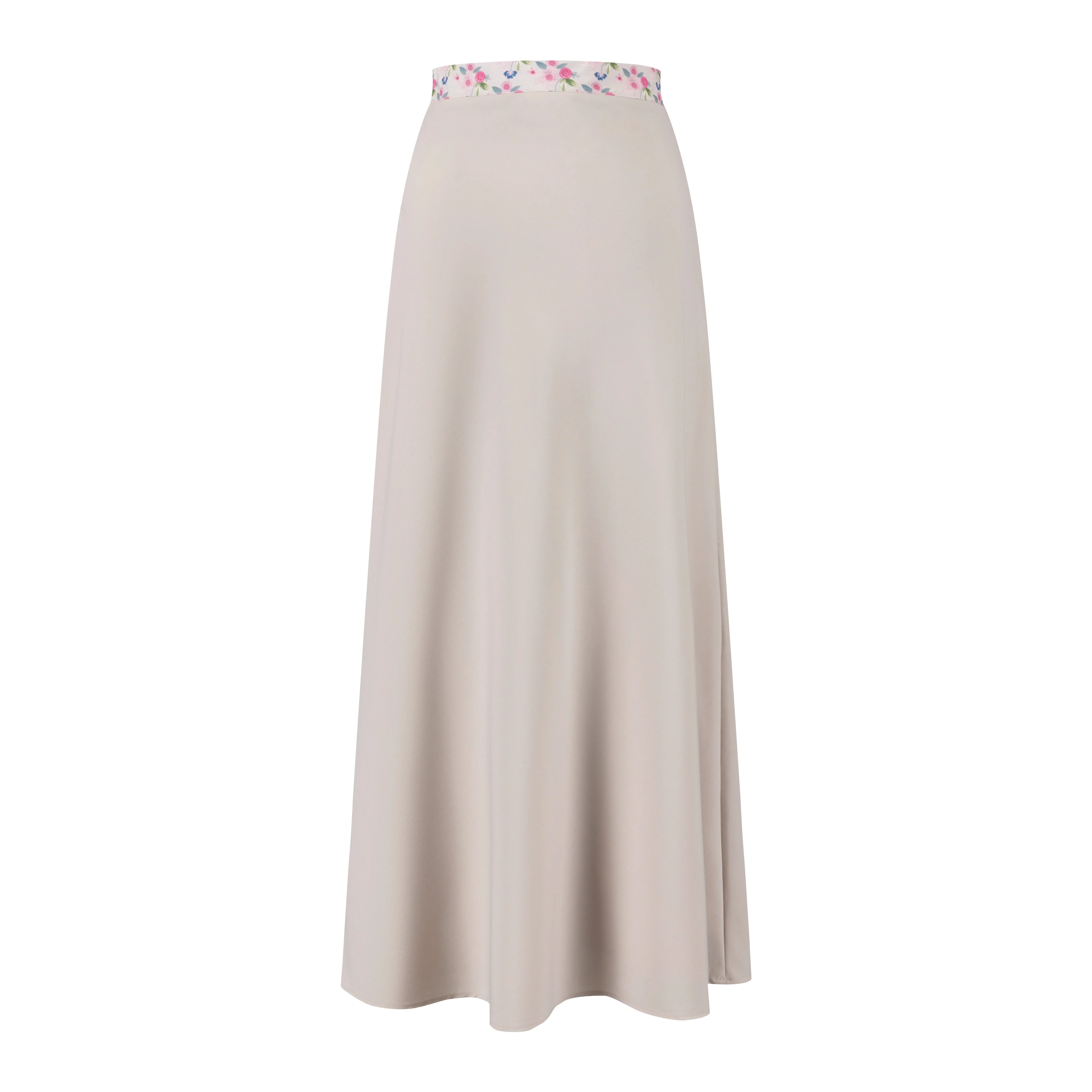 Floral Band Skirt - Tan - Image 3