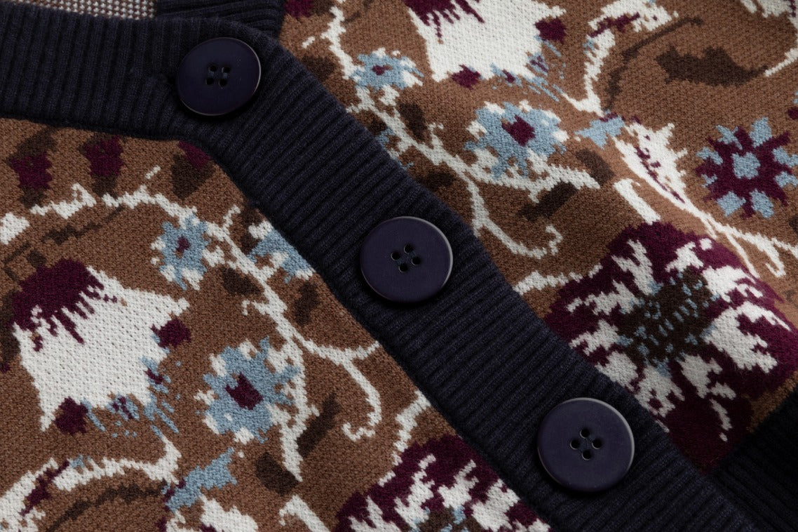 Floral Cardigan - Brown - Image 5