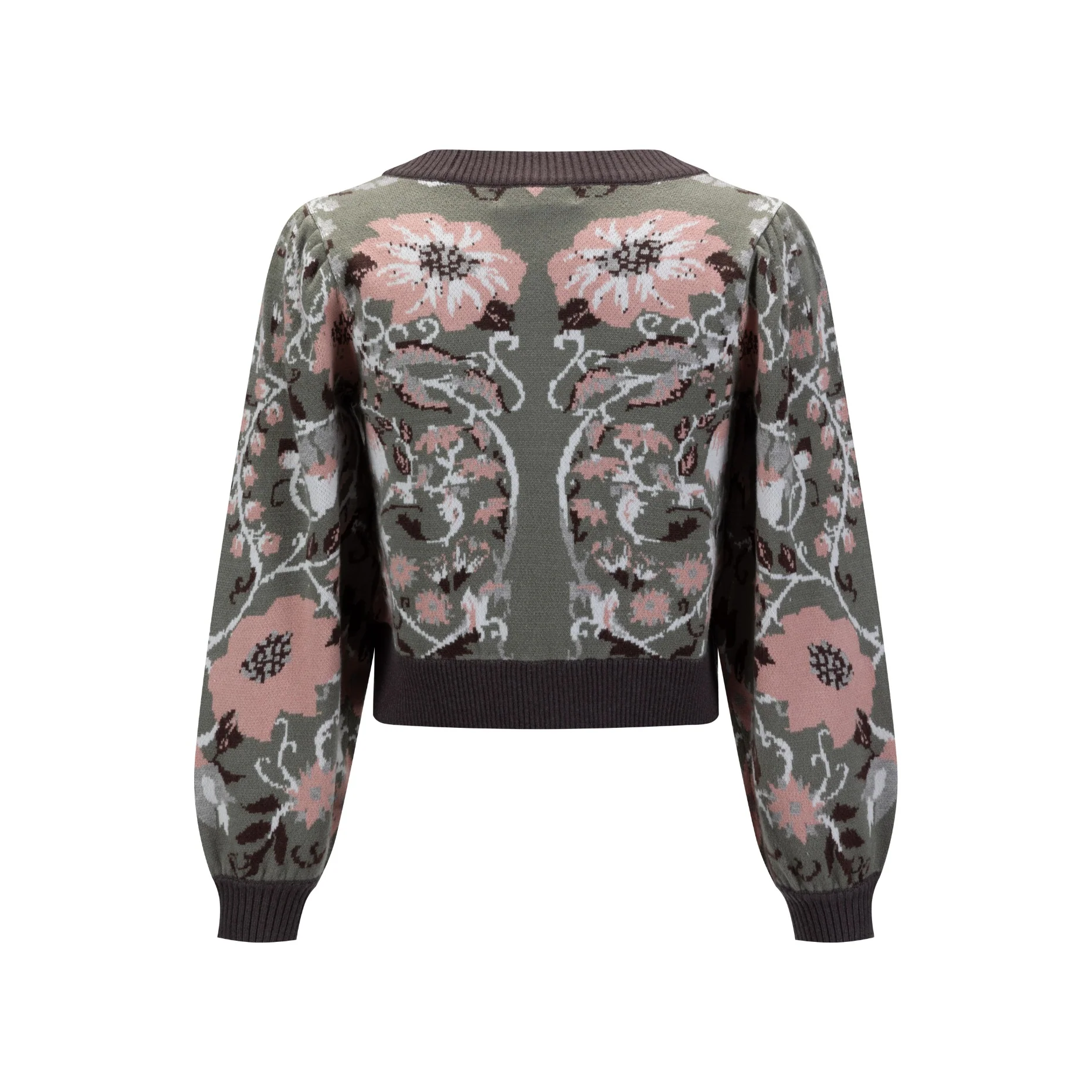 Floral Cardigan - Sage - Image 2