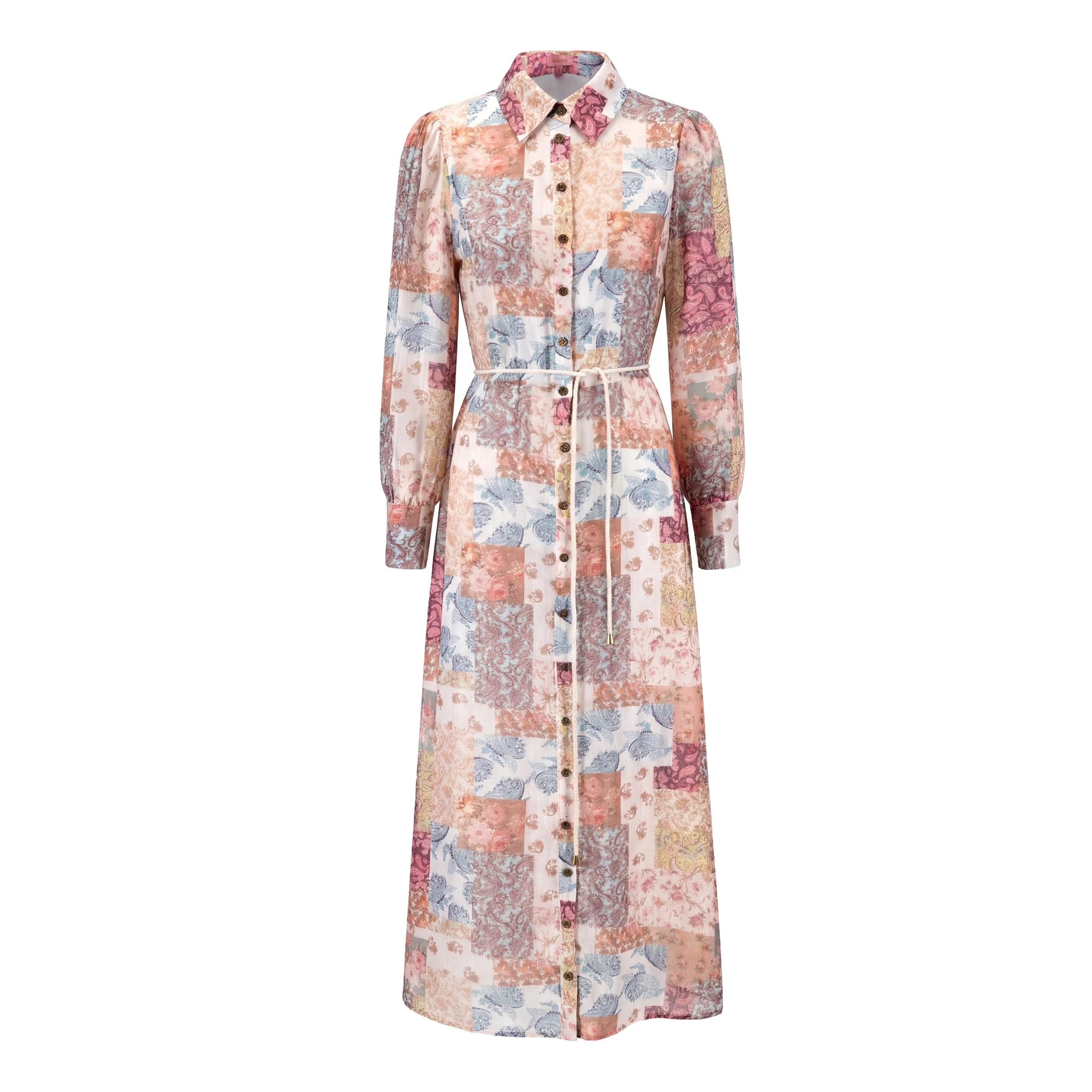 Floral Patchwork Printed Dress - Image 2