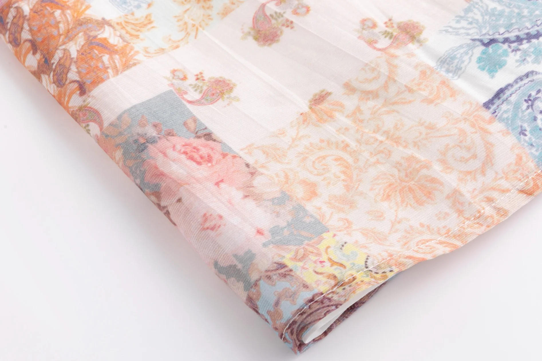 Floral Patchwork Printed Dress - Image 4
