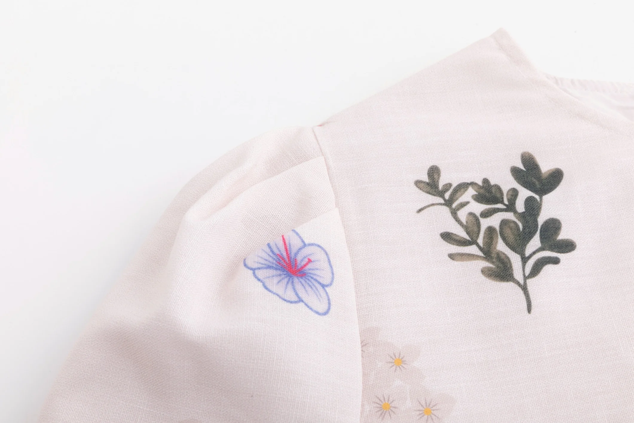 Floral Print Cream Top With 3/4 Sleeve - Image 5