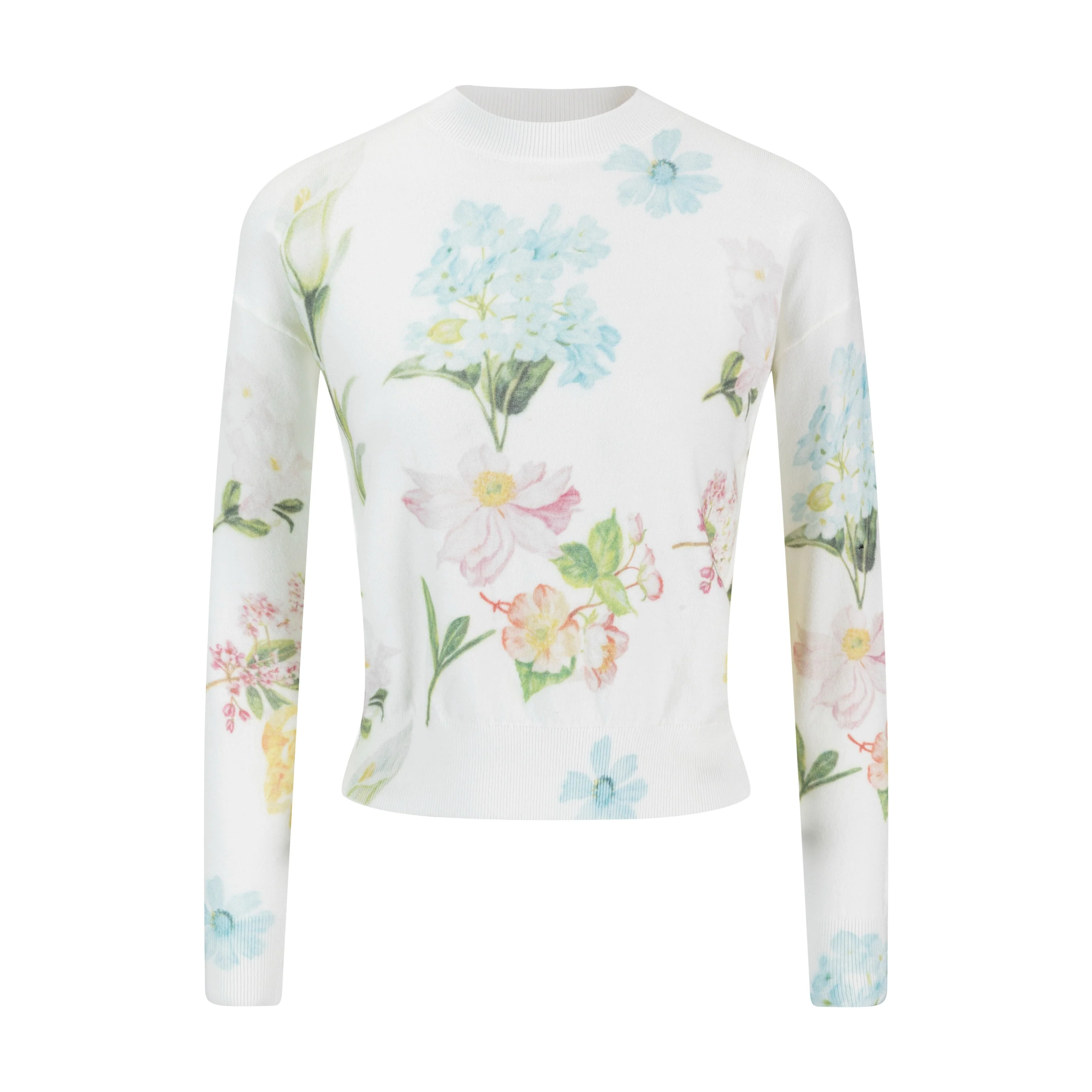 Floral Printed Knit Top - Image 2