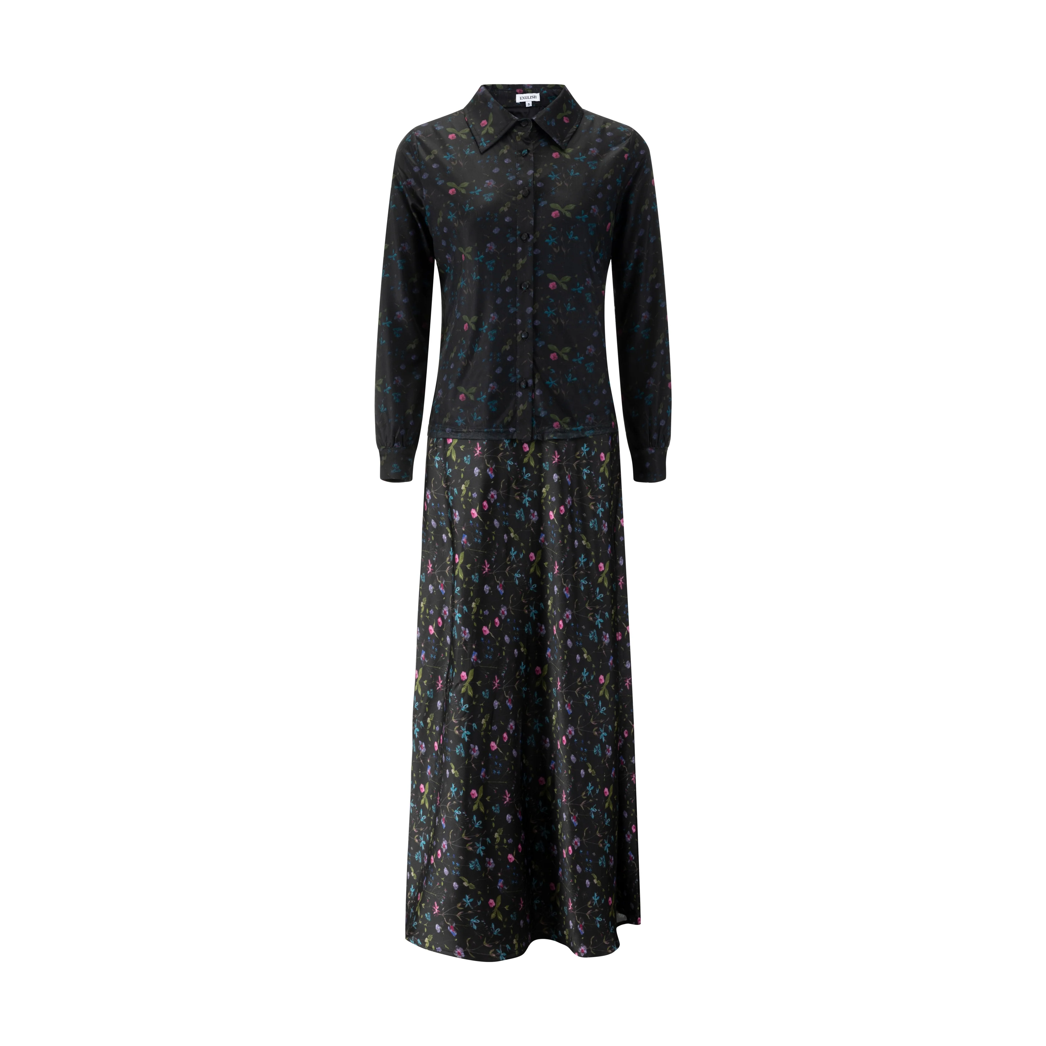 Floral Printed Slip Dress With Mesh Blouse Underlay - Image 2