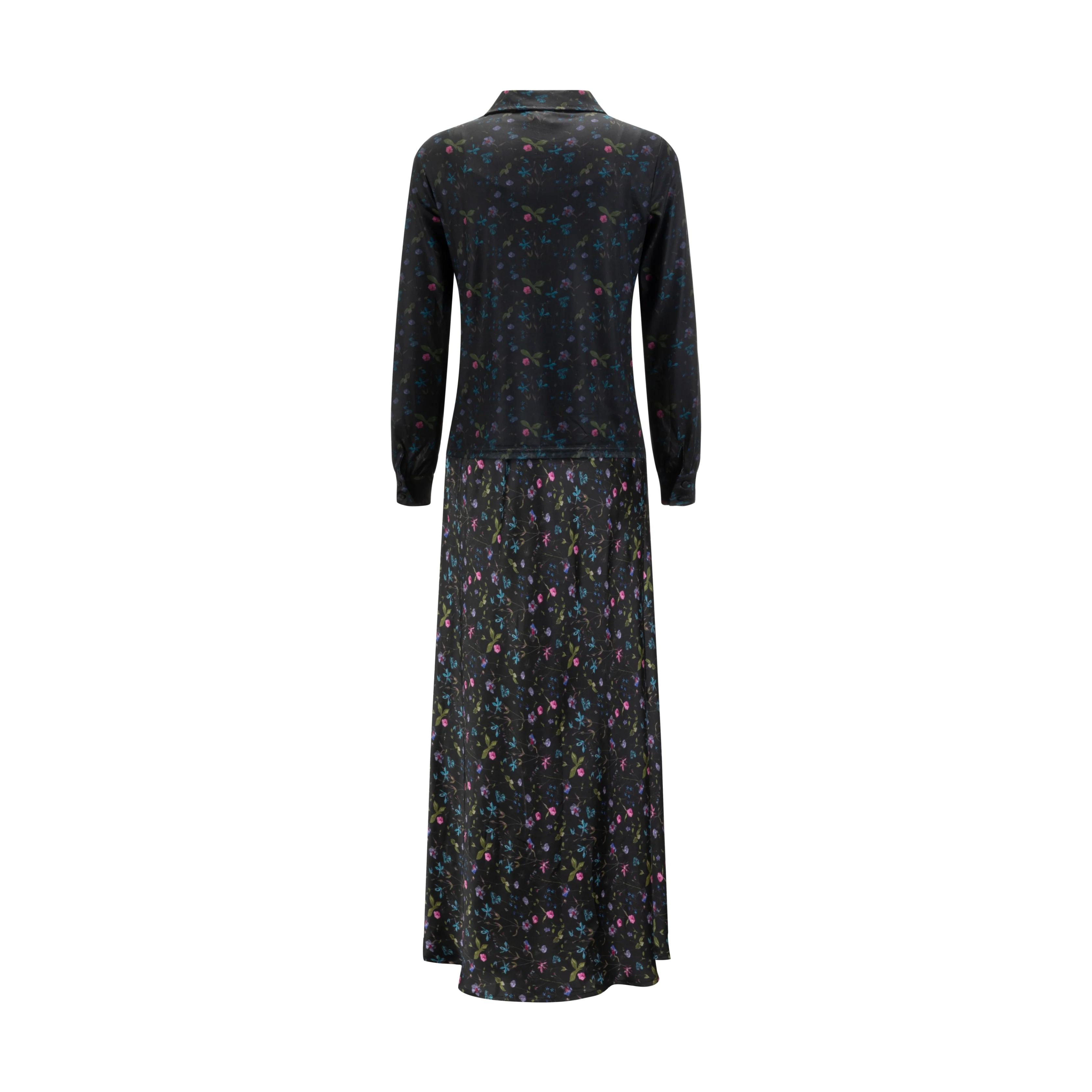 Floral Printed Slip Dress With Mesh Blouse Underlay - Image 3