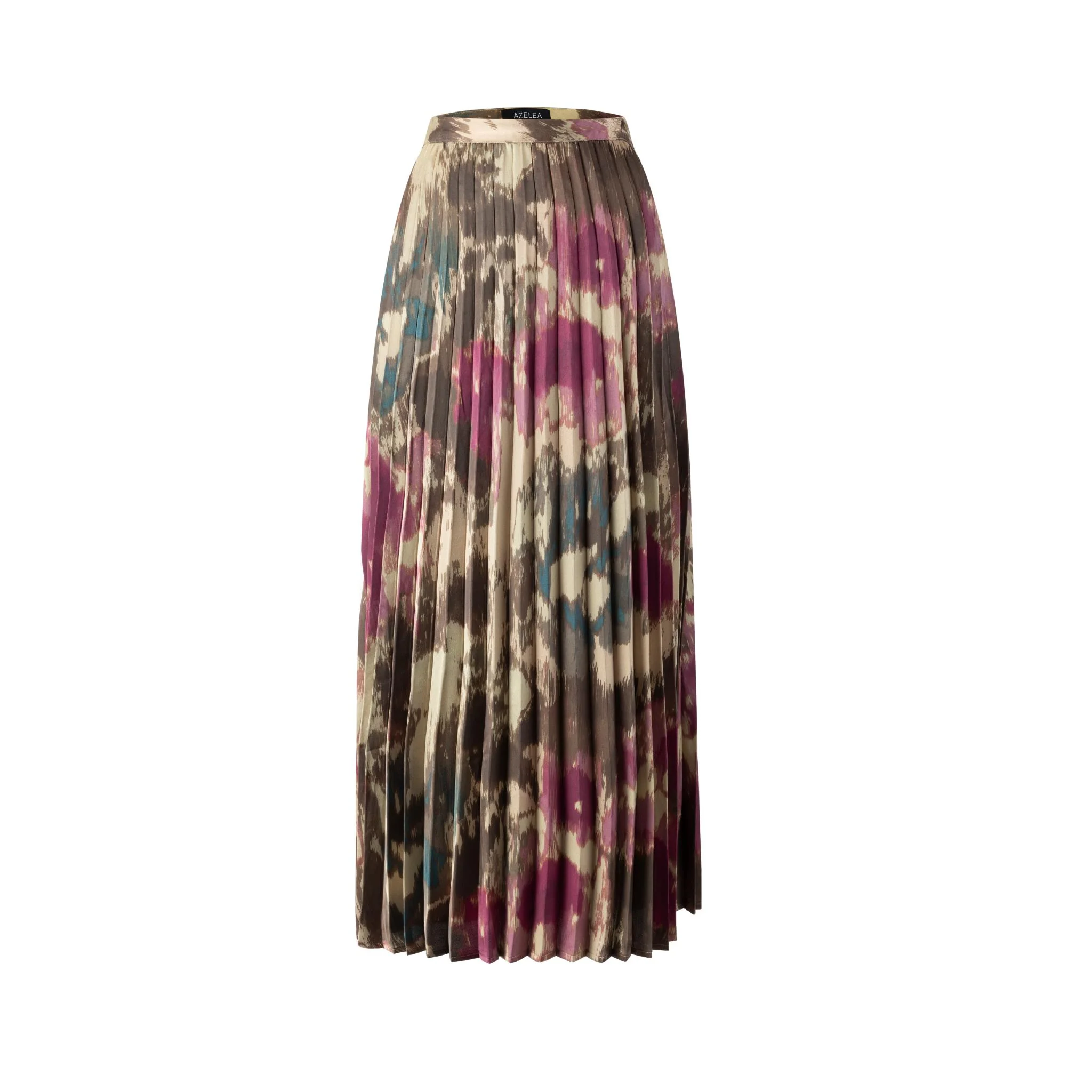 Gold Printed Pleated Skirt - Image 2
