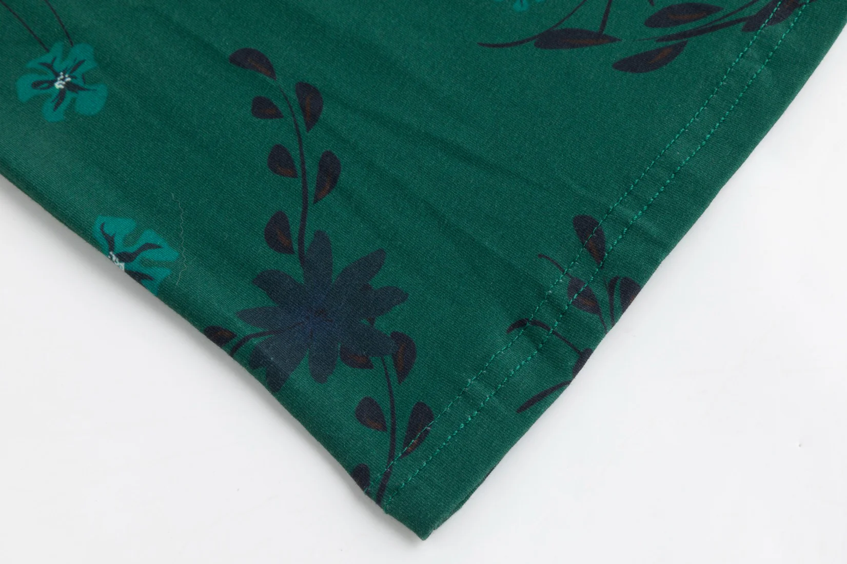Green Floral Printed Mock Neck - Image 4