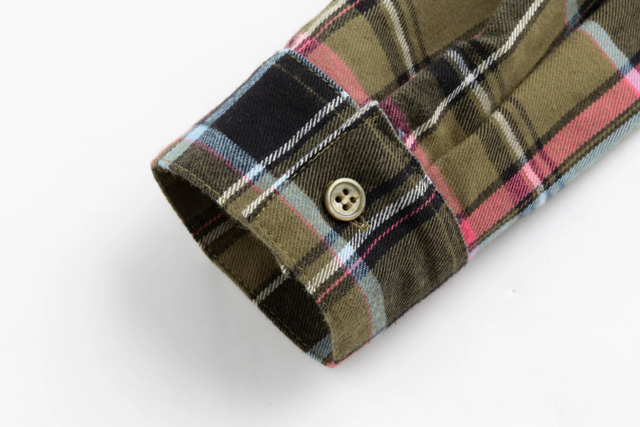 Green Jumper With Blue Green And Pink Plaid Blouse - Image 6