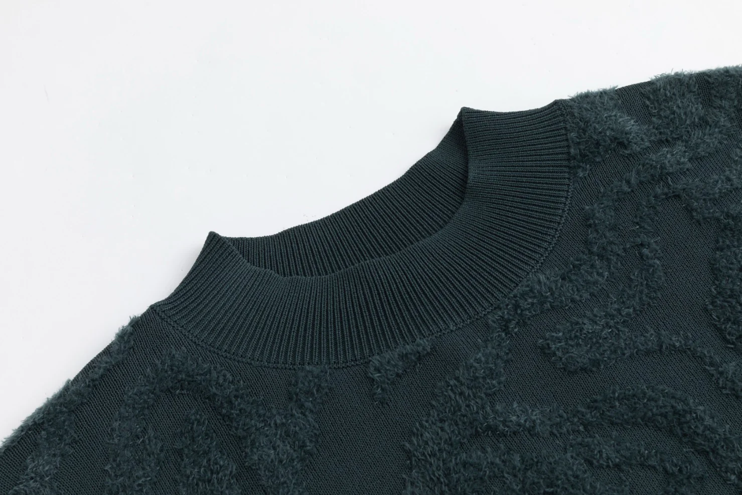 Green Jumper With Green Knit Overlay - Image 6