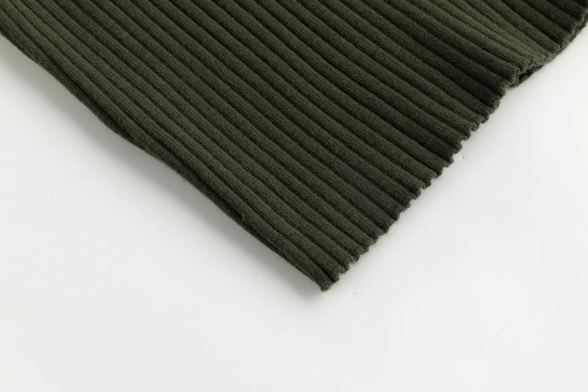 Green Ribbed Mock Neck Top - Image 5