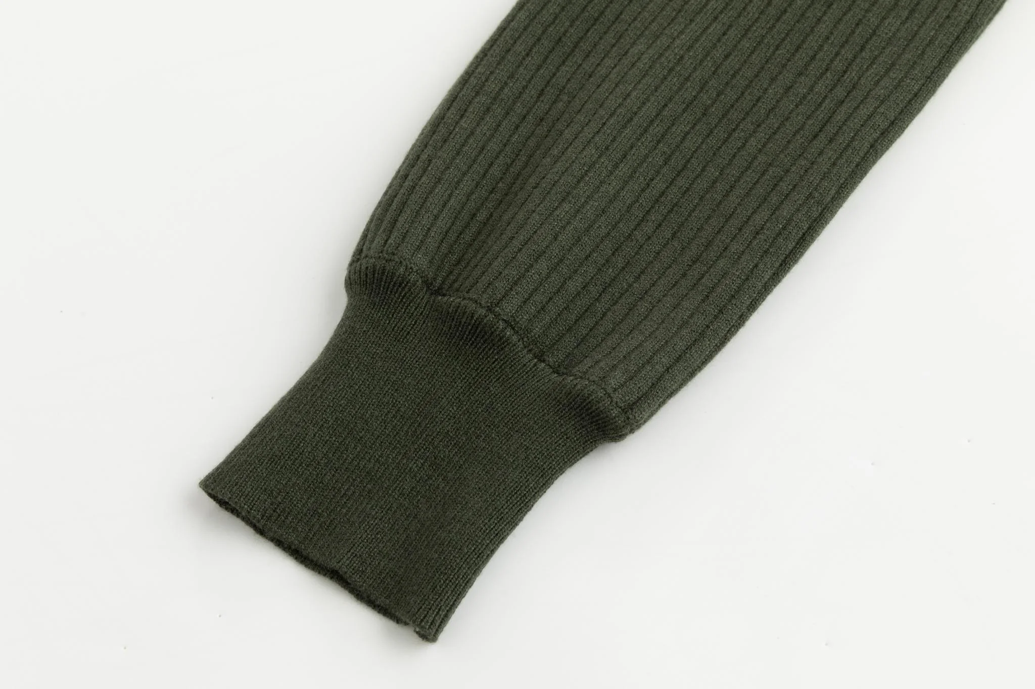 Green Ribbed Mock Neck Top - Image 6