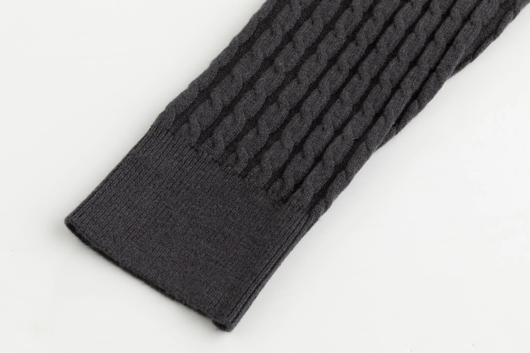 Grey Cable Knit Cardigan - Image 5