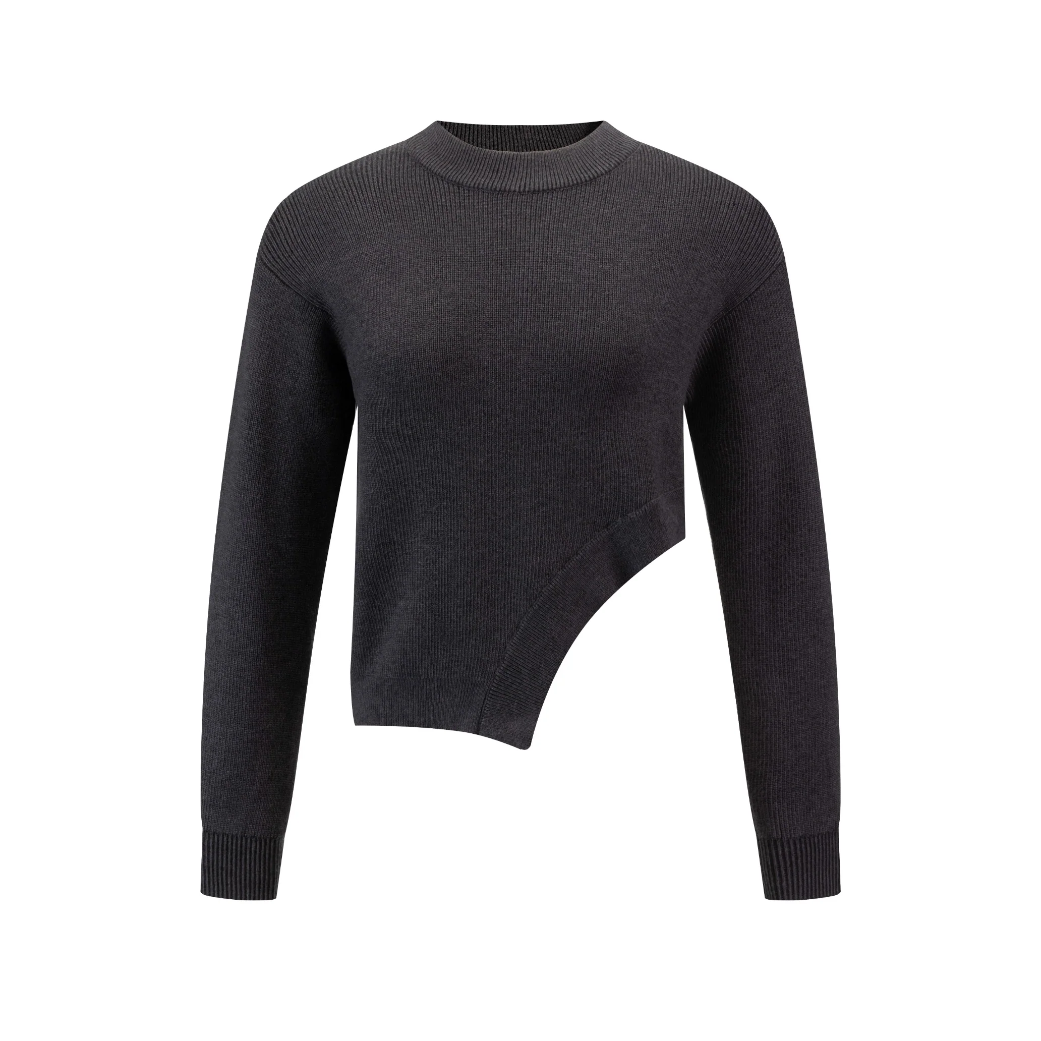 Knit Cut Out Sweater - Grey - Image 2