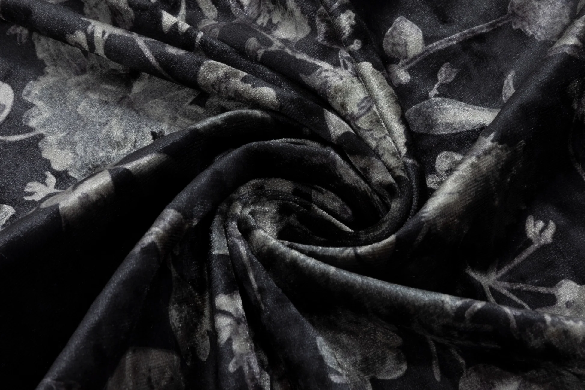 Floral Velour Skirt - Grey - Image 5