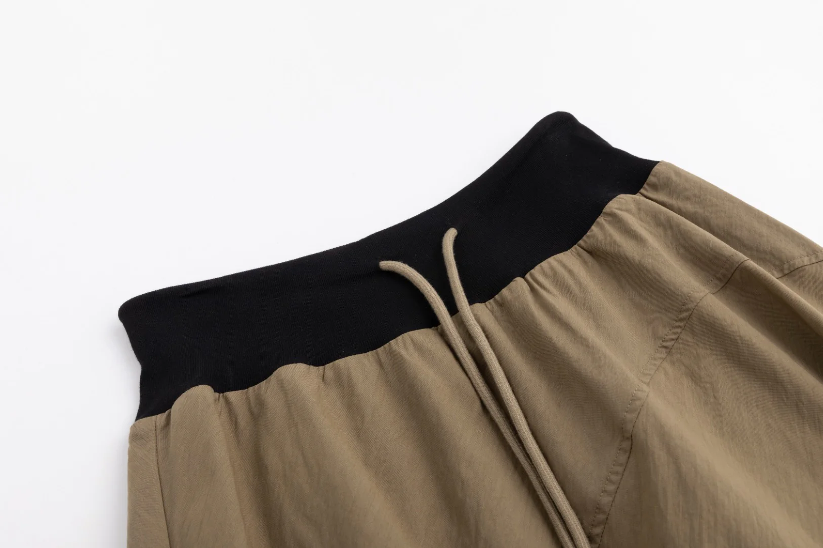 High Waistband Drawstring Skirt - Fawn - Image 6
