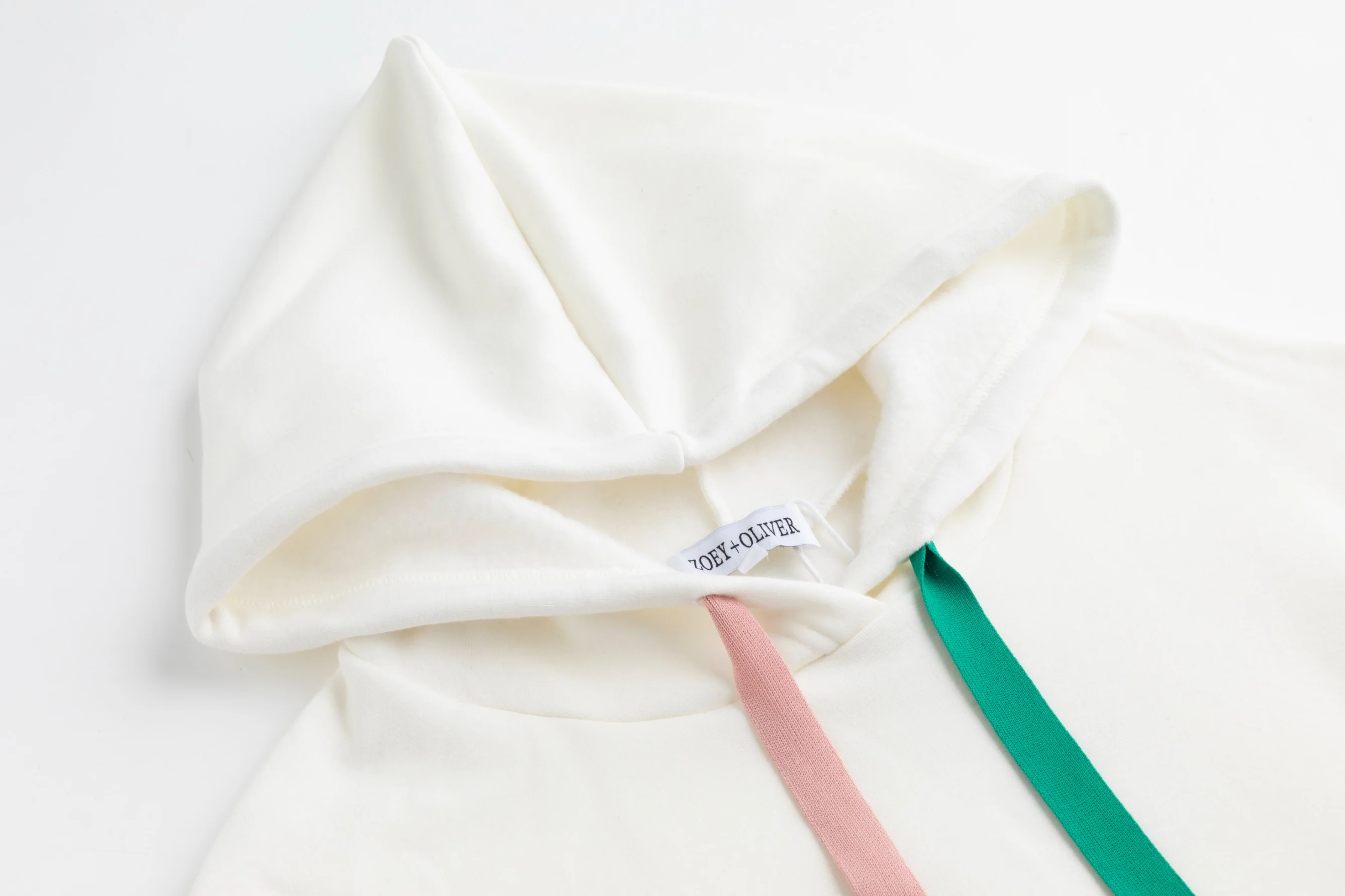 Hoodie With Colorful Strings - White - Image 4