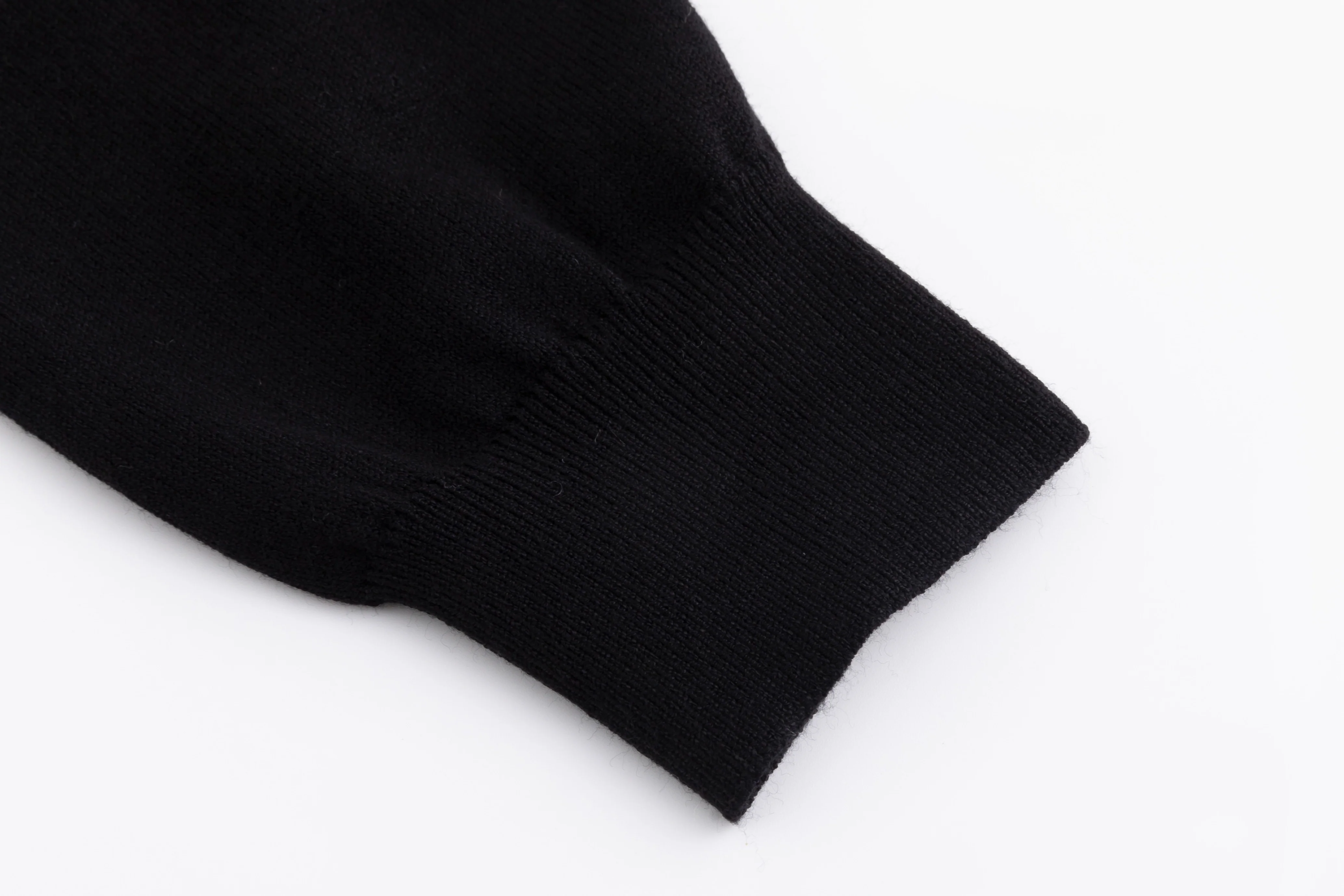 Knit Cardigan With Collar And Flower Buttons - Black - Image 5
