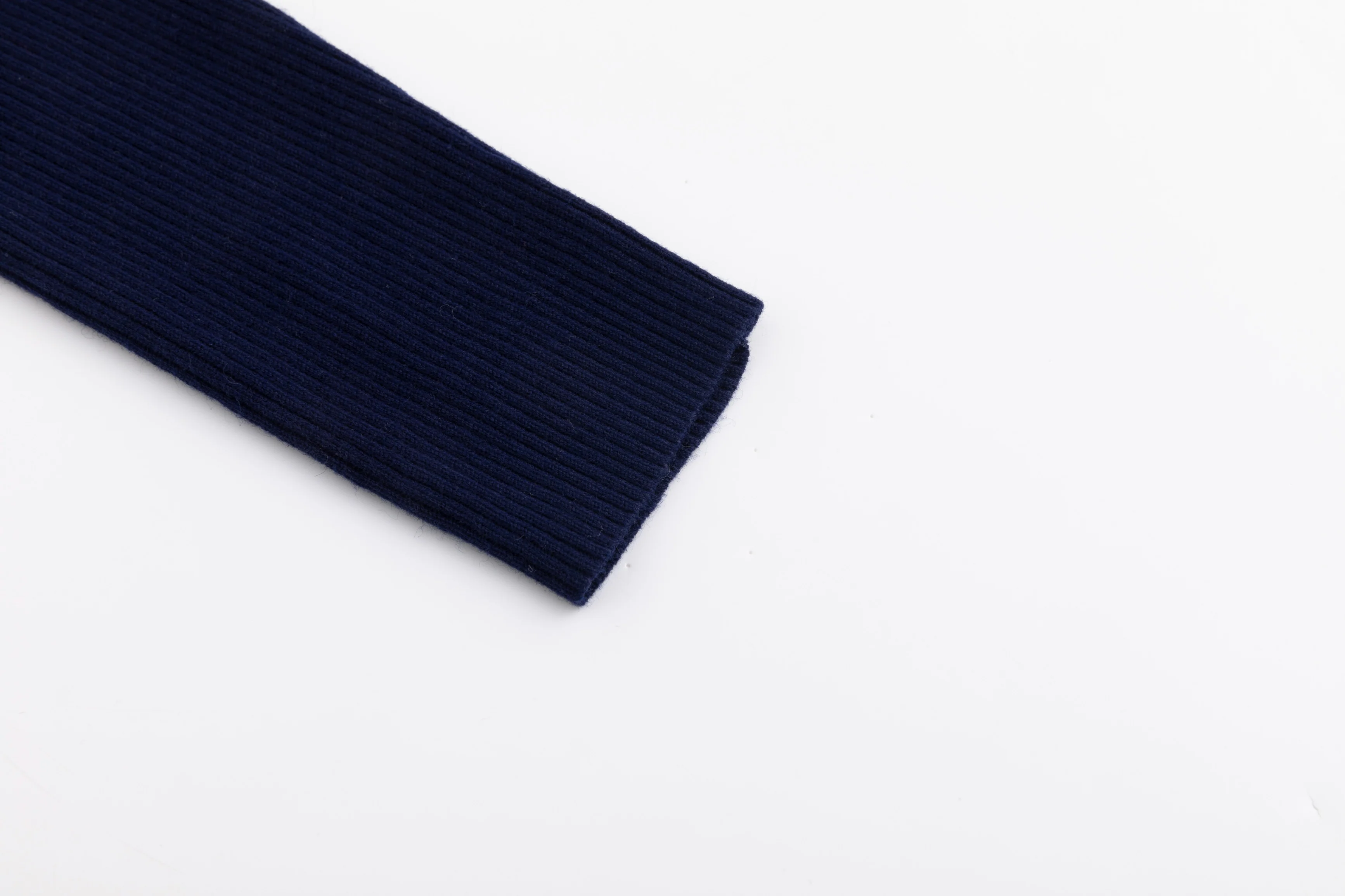 Knit Top With Beaded Collar - Navy - Image 4