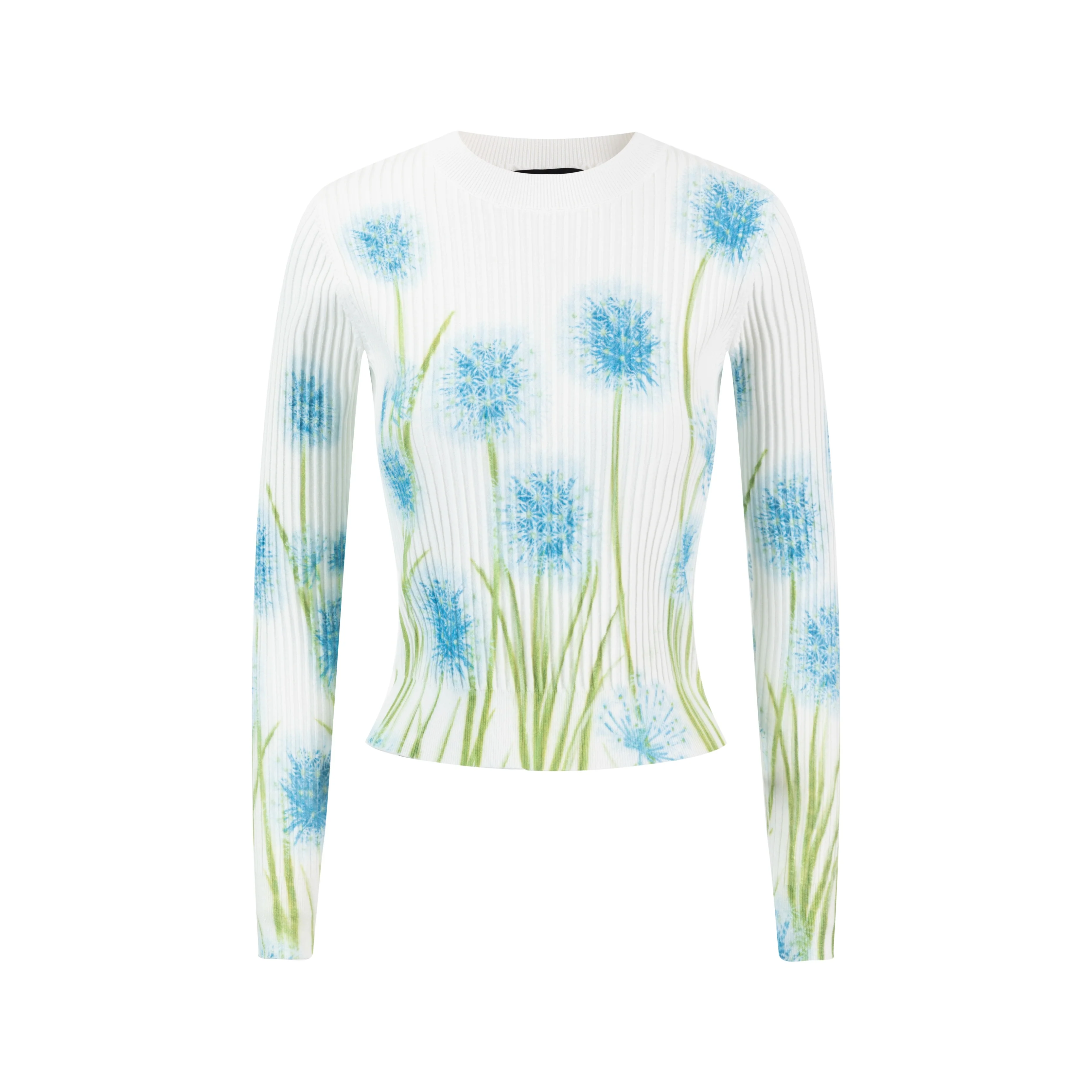 Knit Top With Blue Floral Print - Image 2