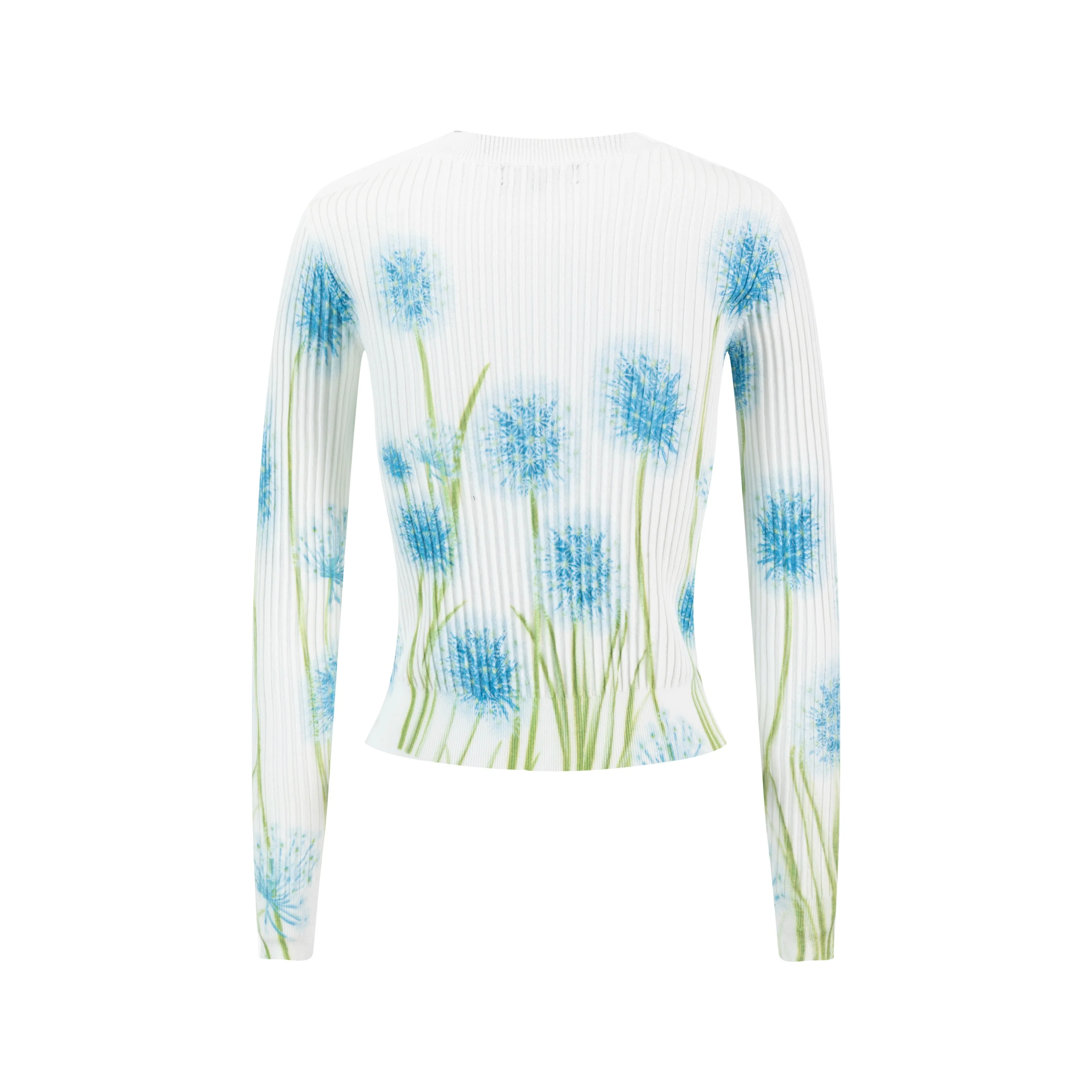 Knit Top With Blue Floral Print - Image 3