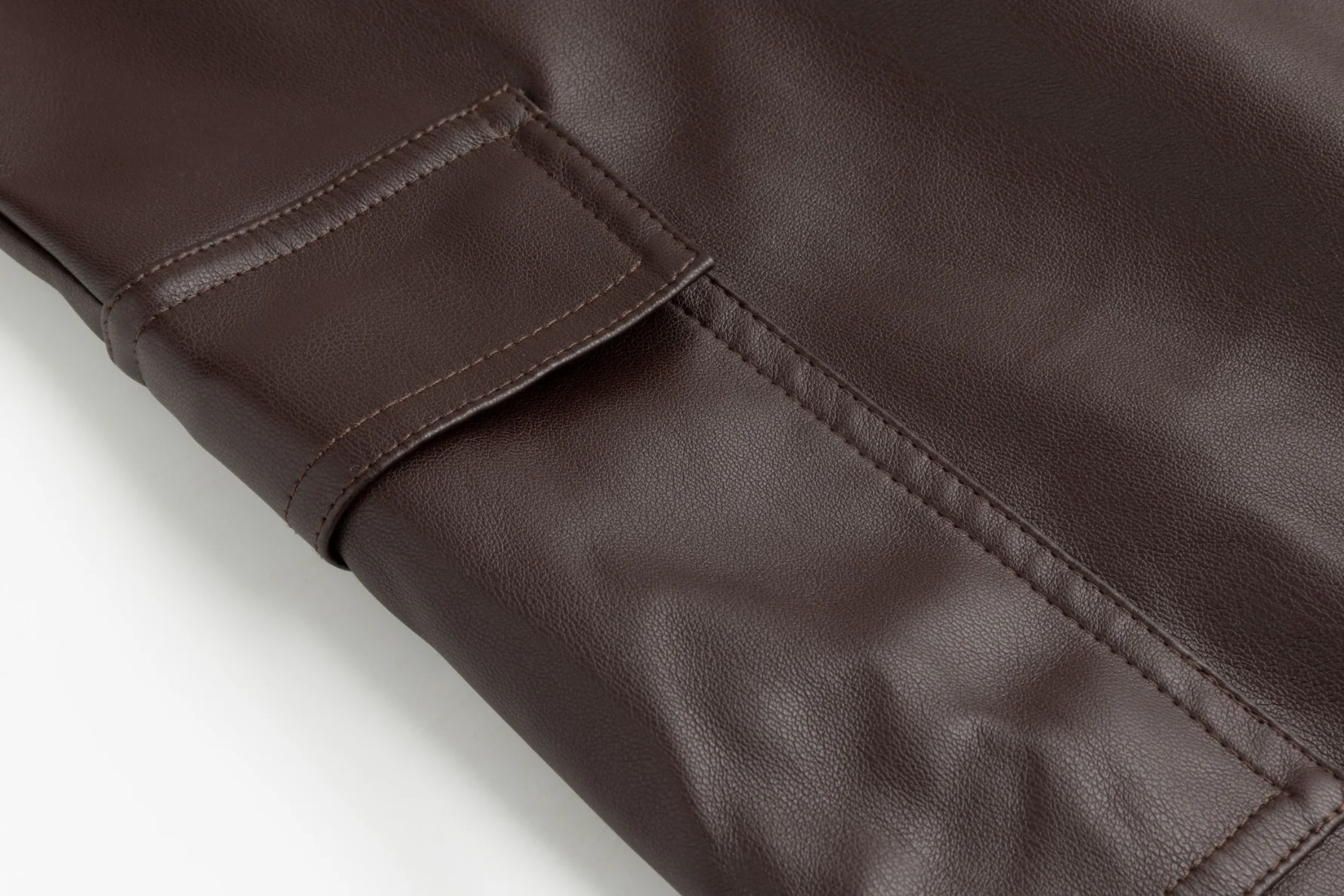 Leather Skirt - Brown - Image 6