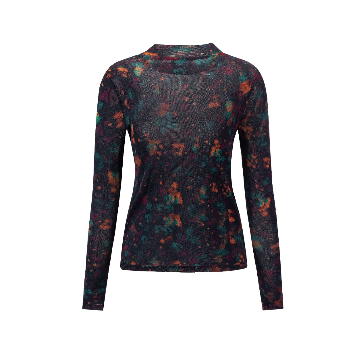 Mesh Printed Mock Neck - Image 2