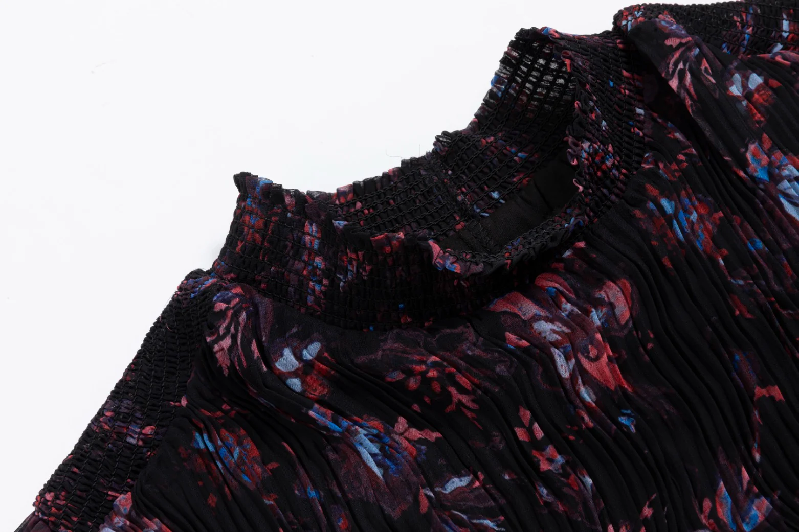 Micro Pleated Floral Chiffon Dress - Image 6