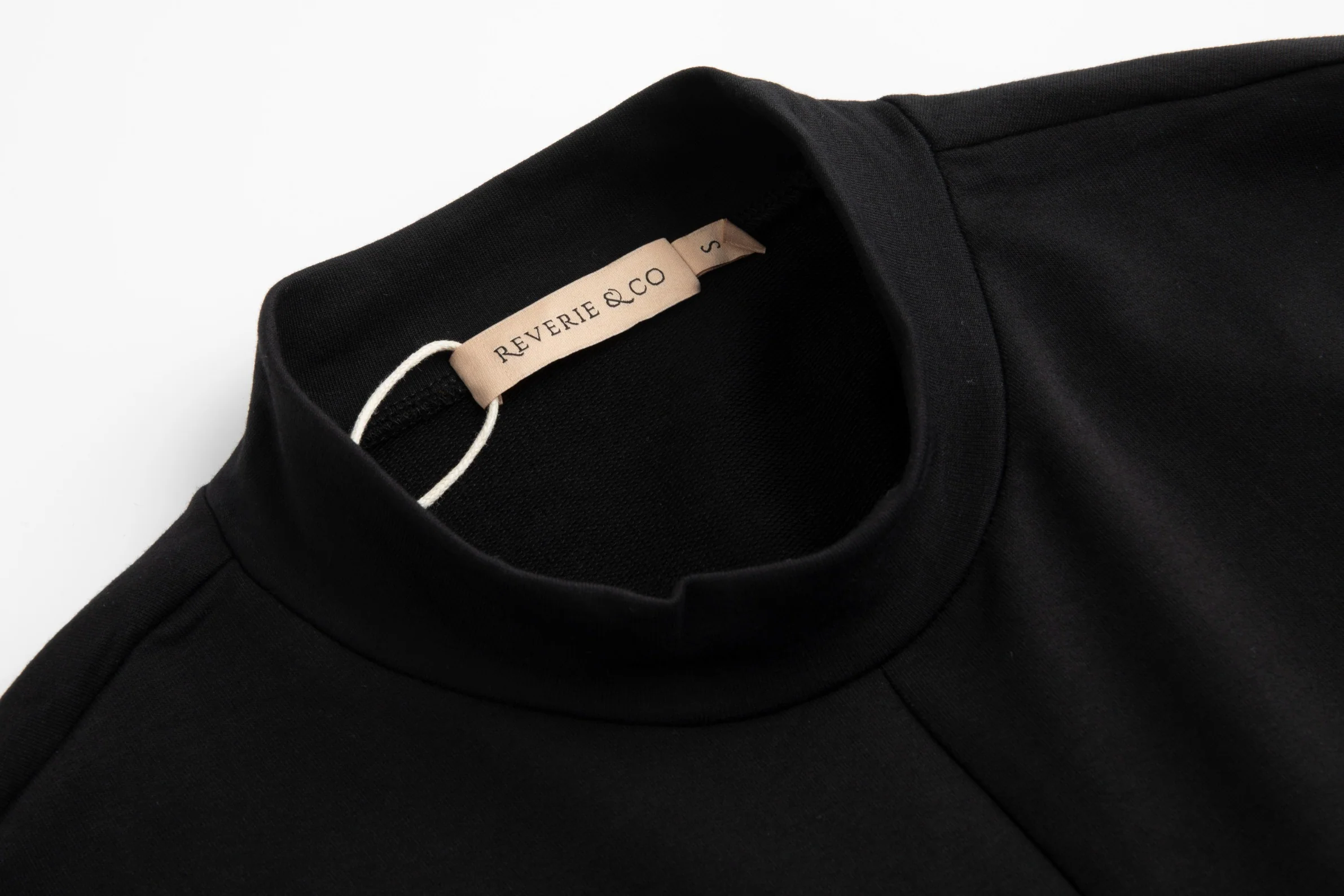 Mock Neck Panelled Wrap Top - Black - Image 4